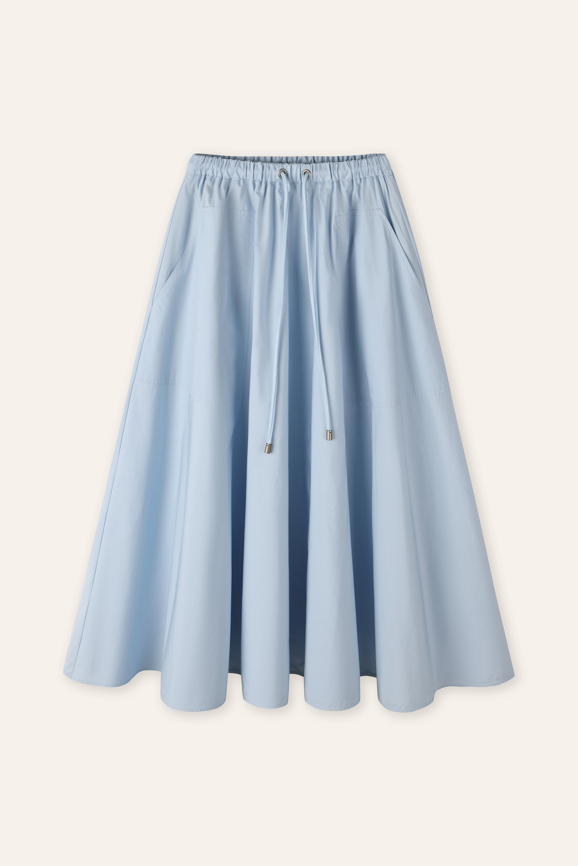 MOON cotton midi skirt (Light blue)