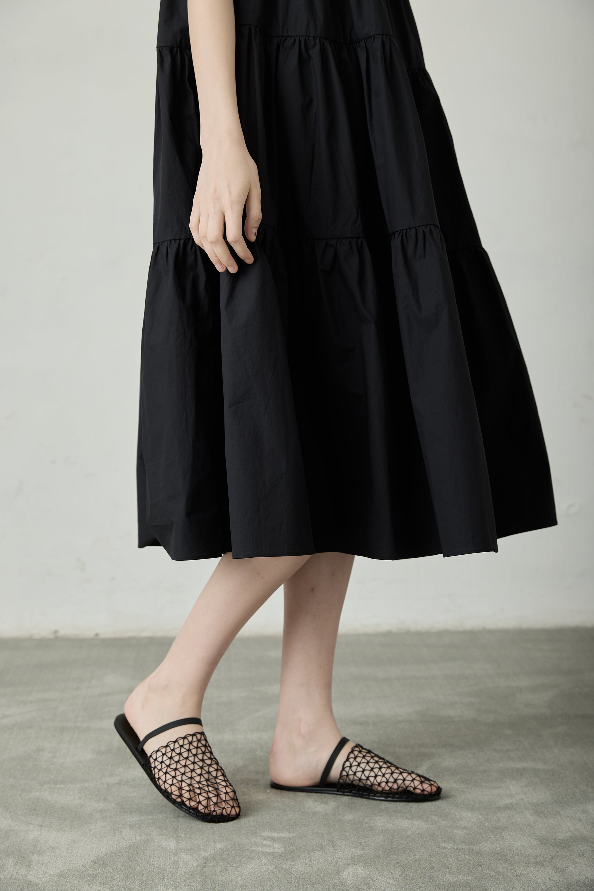 LAYER cotton dress (Black)