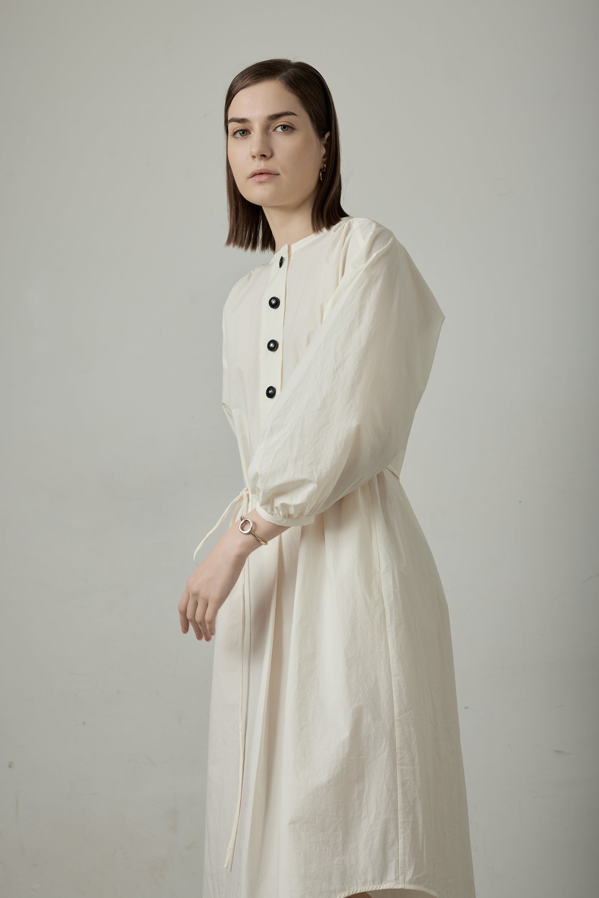 DODO supima cotton shirt dress (White)