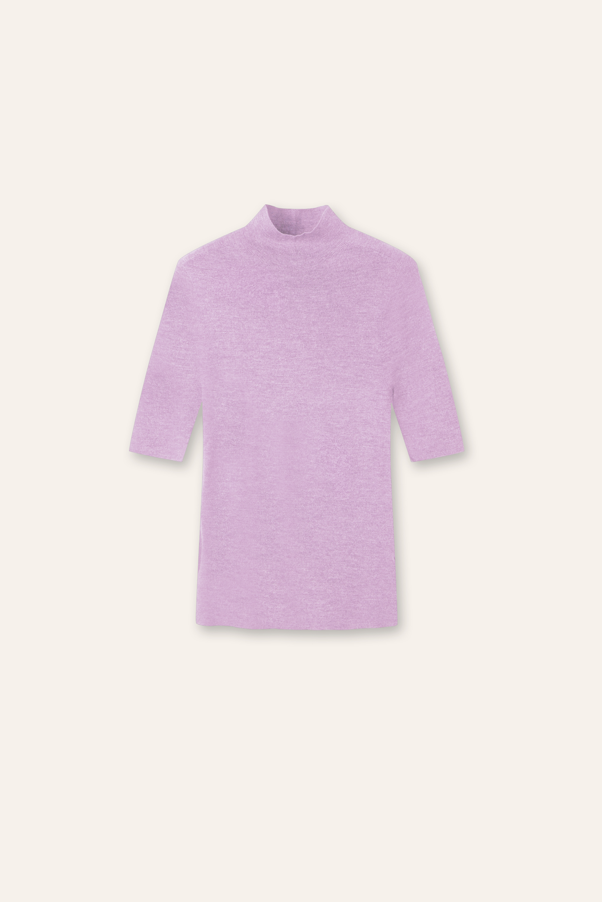 OLIVIA seamless mid-sleeves top (Lilac)