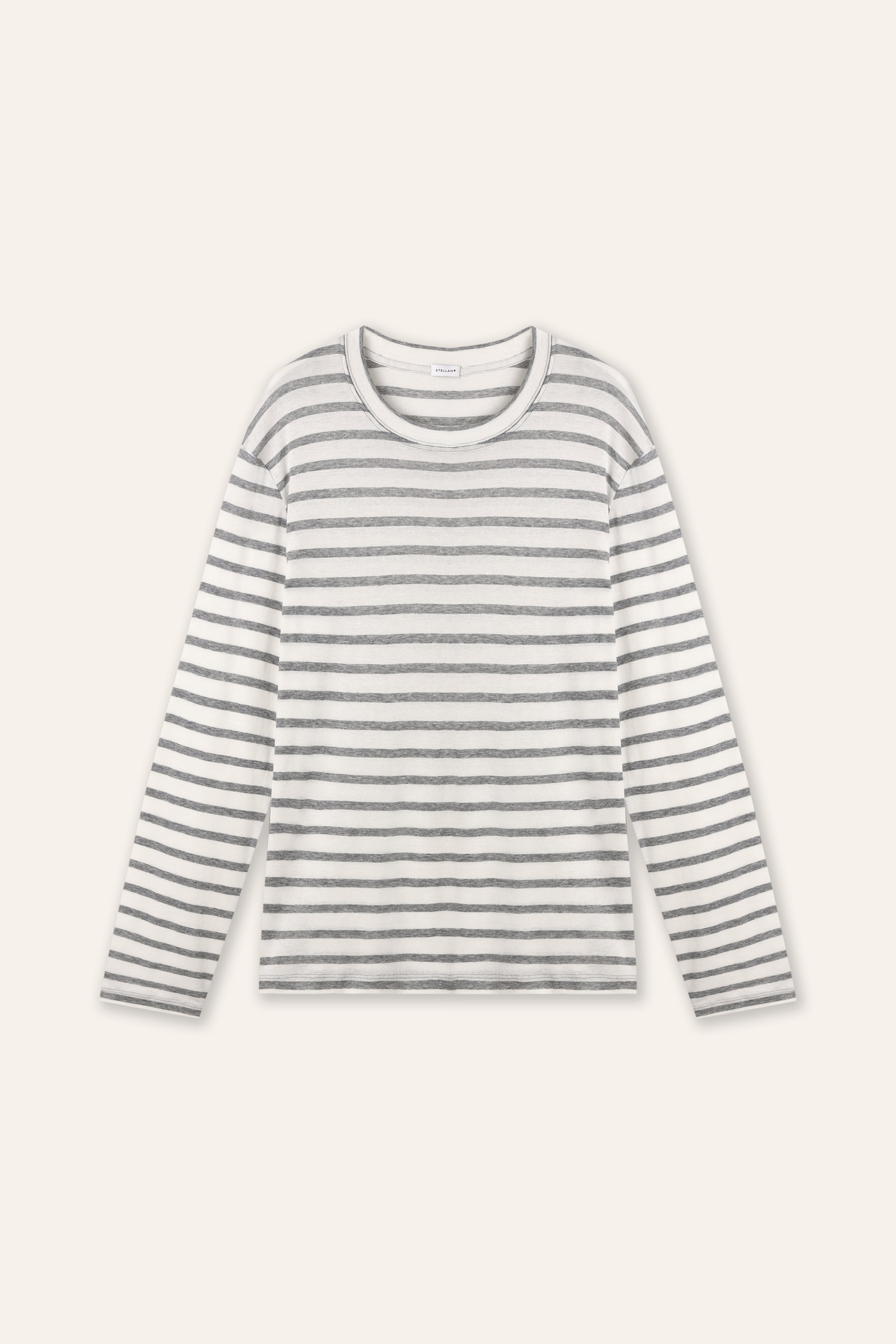 PIMA cotton long-sleeves (Grey stripe)
