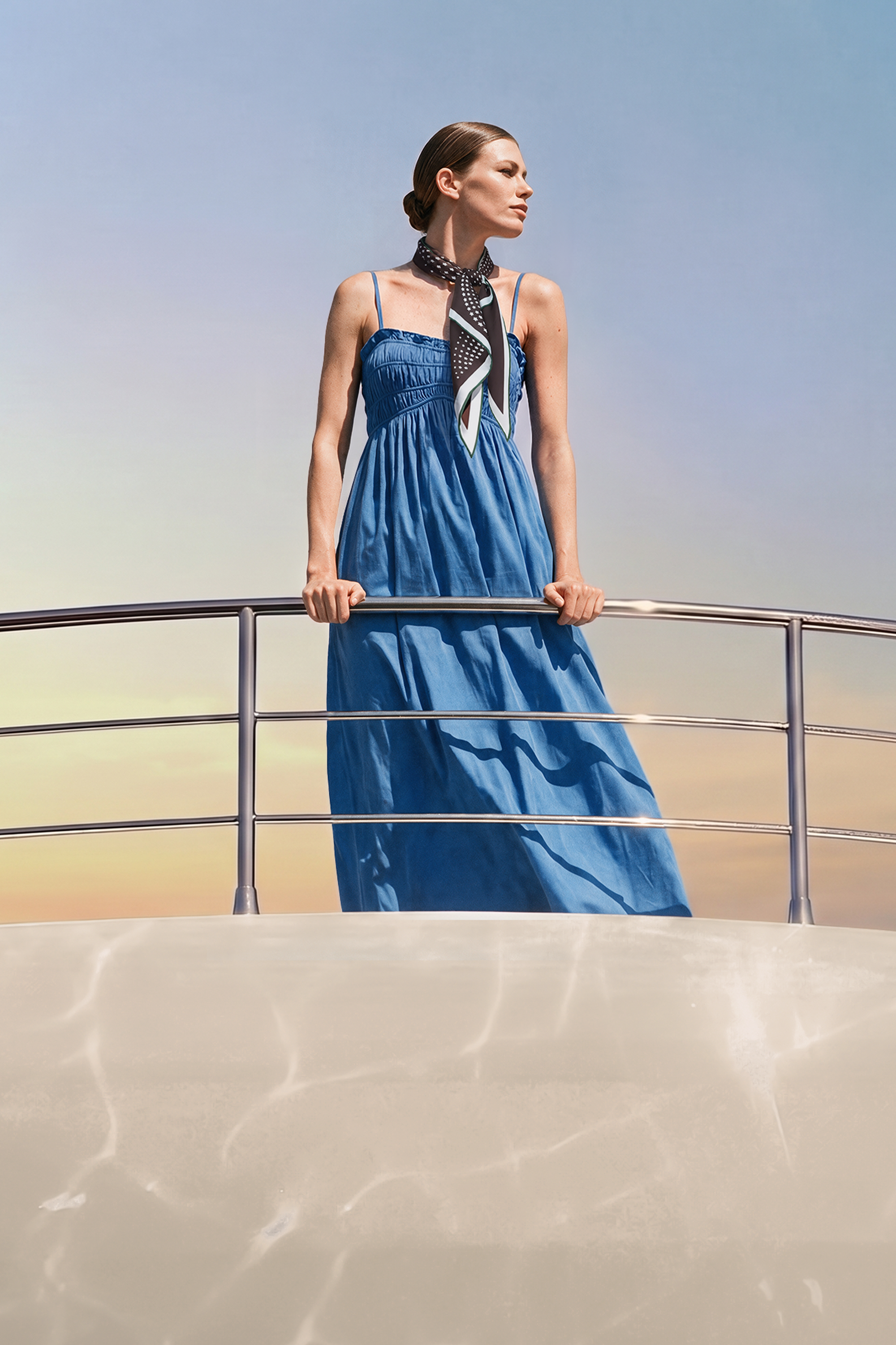 SERENE cotton sundress (Sky blue)