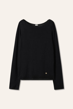 BONCEY linen-blend pullover (Black)