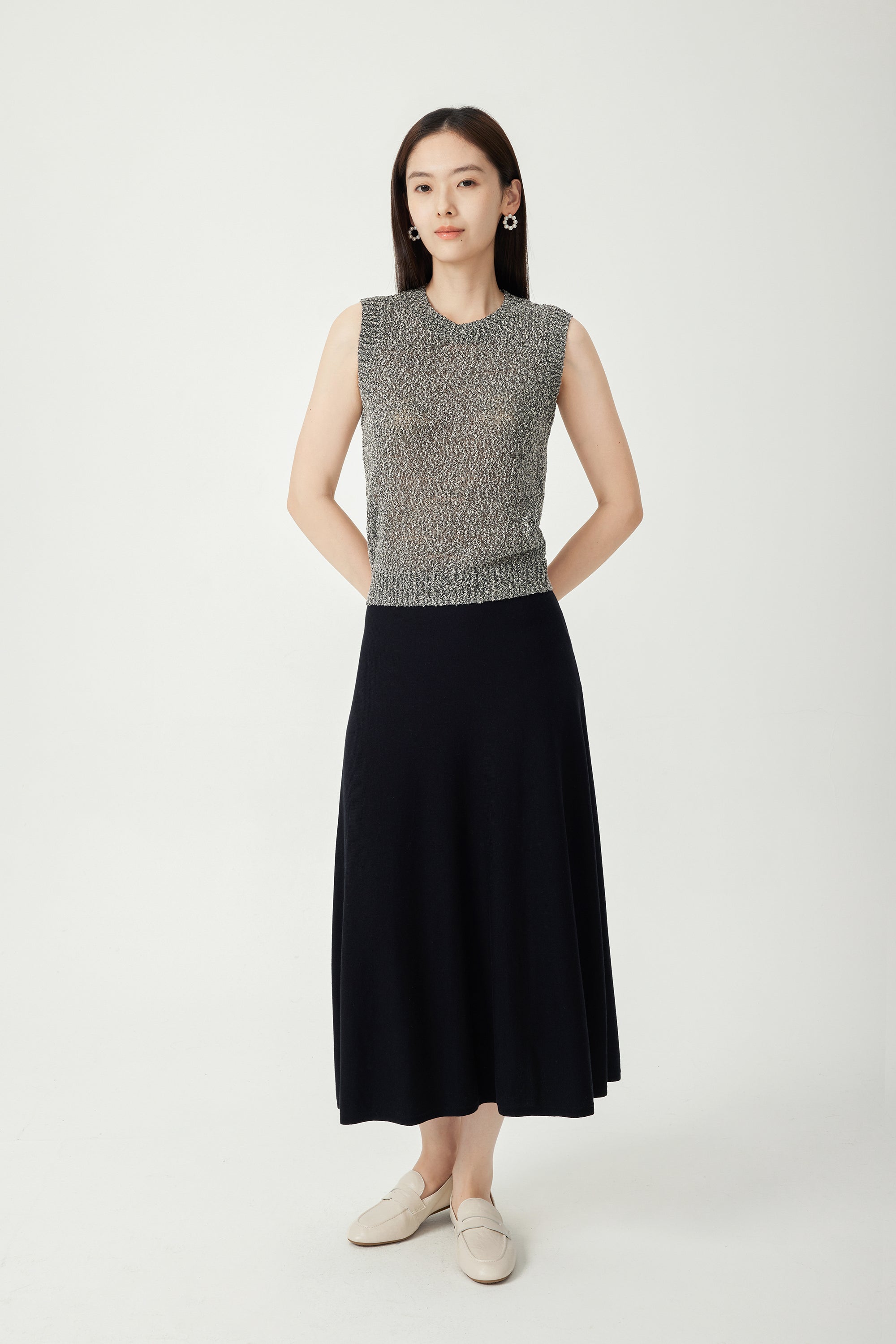 CYAN heather cotton tank top (Dark grey)