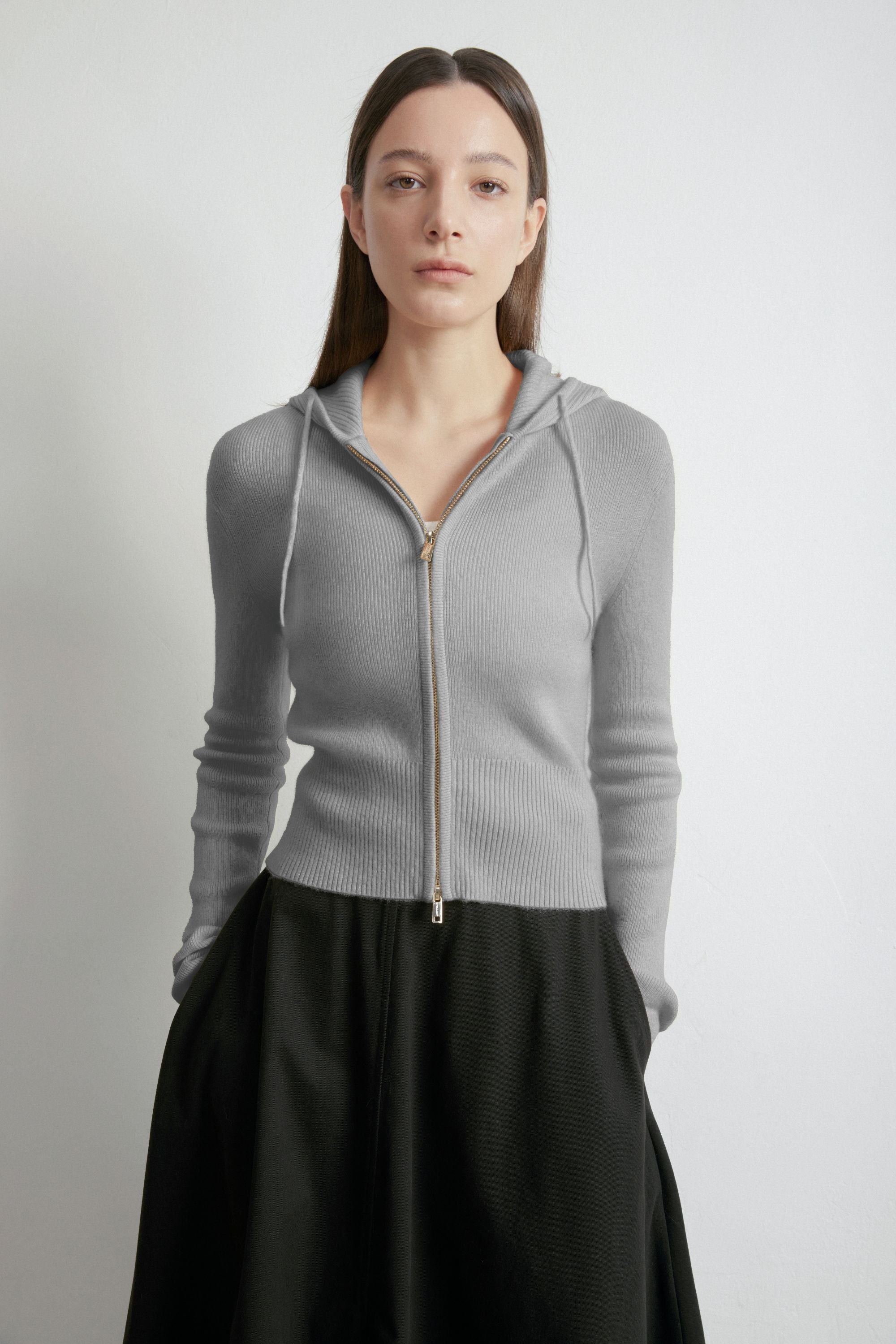 VERENA cotton zip-up jacket (Grey)