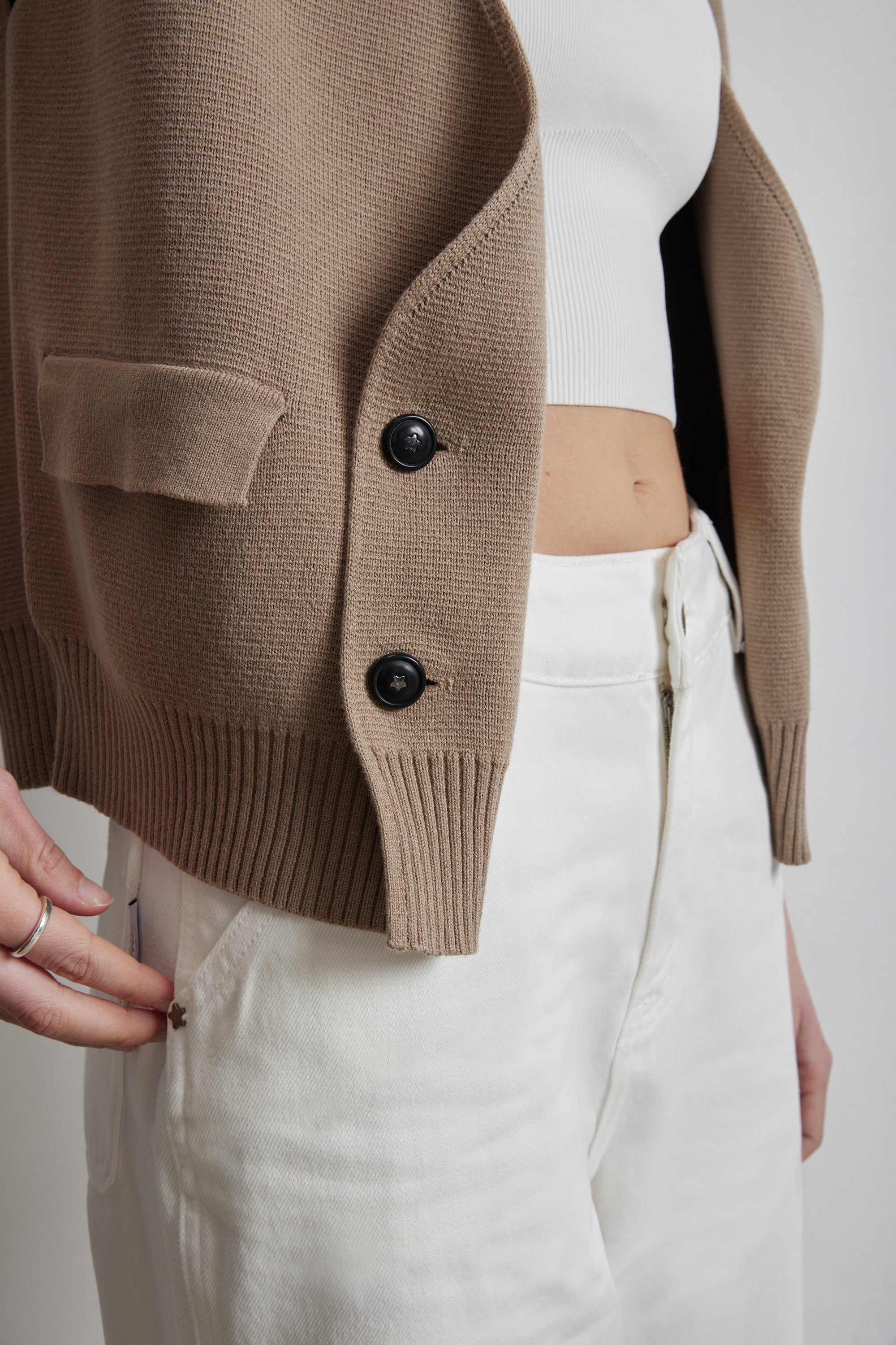 CIAO cotton gilet (Khaki)