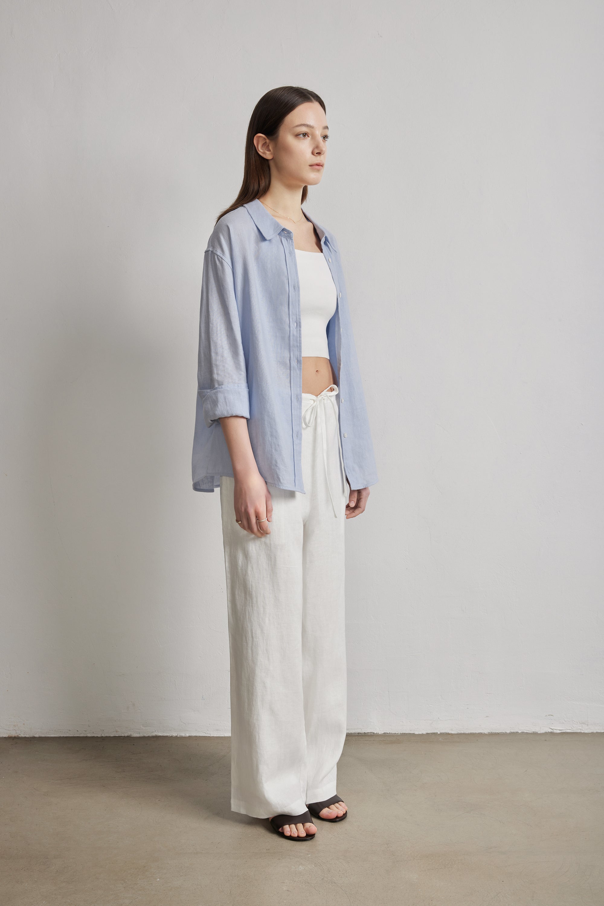 NAPLES 2.0 有機亞麻襯衫（淺藍色）