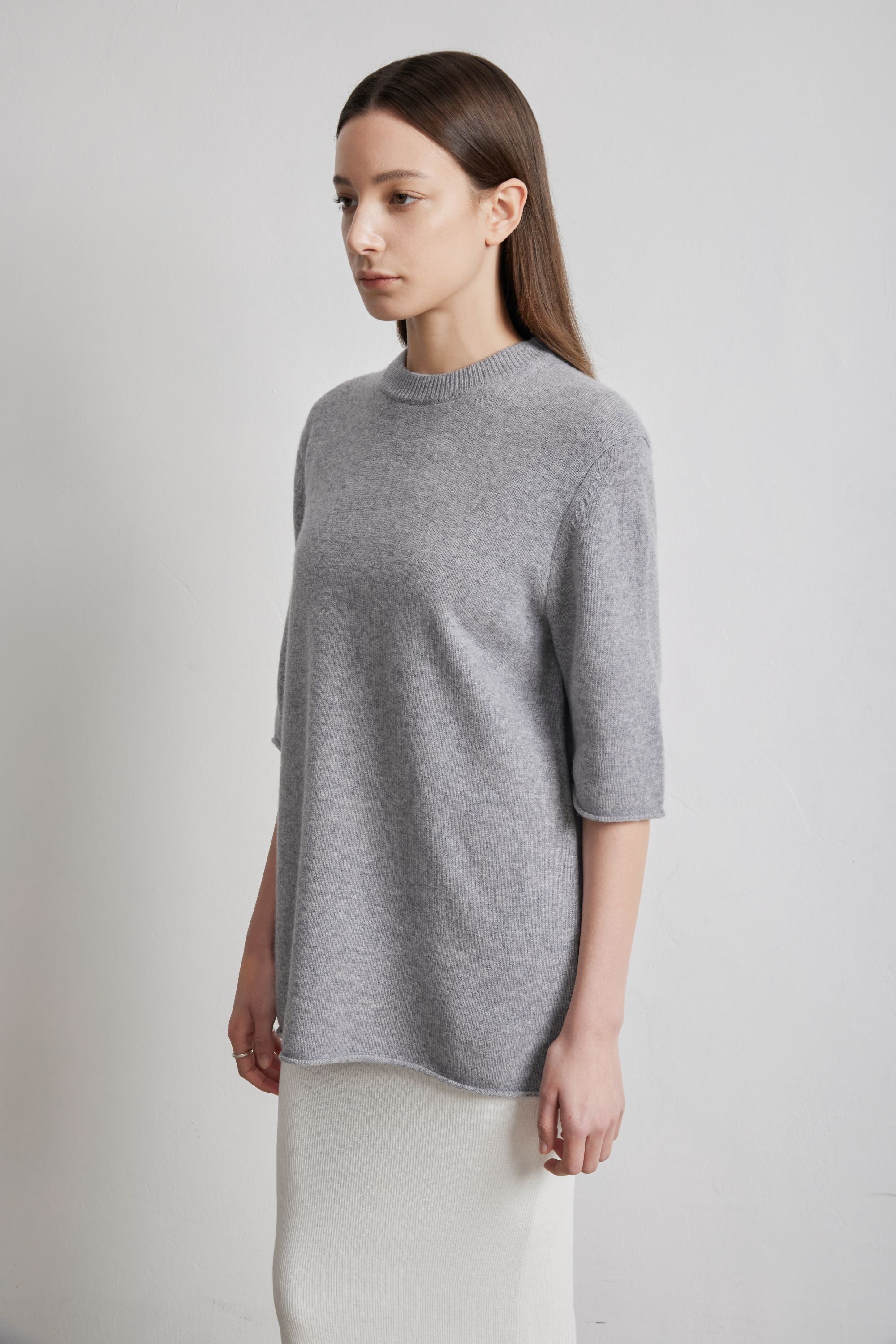 HILTON 羊毛寬版上衣（灰色）