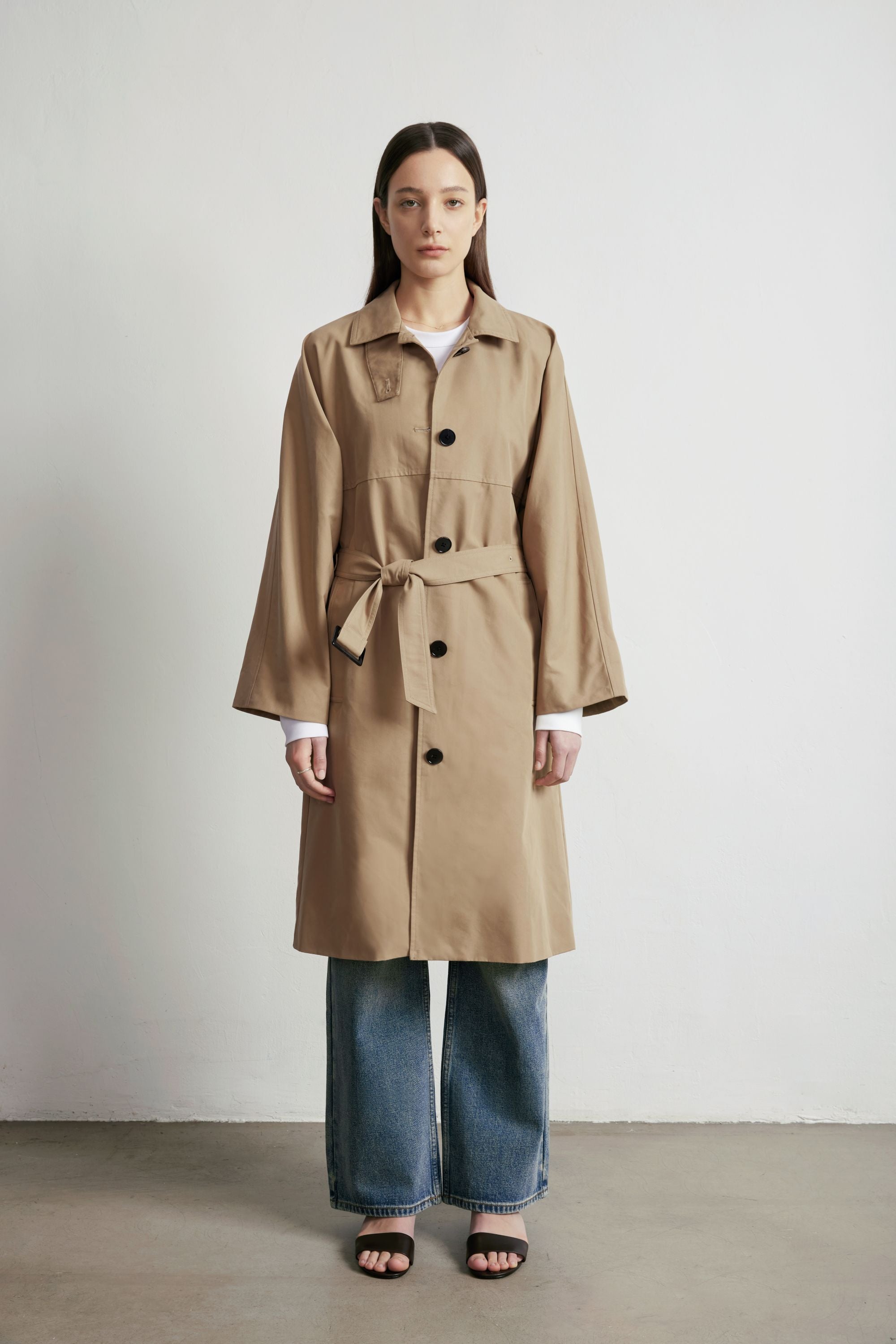 AMARA cotton trench coat (Sand)