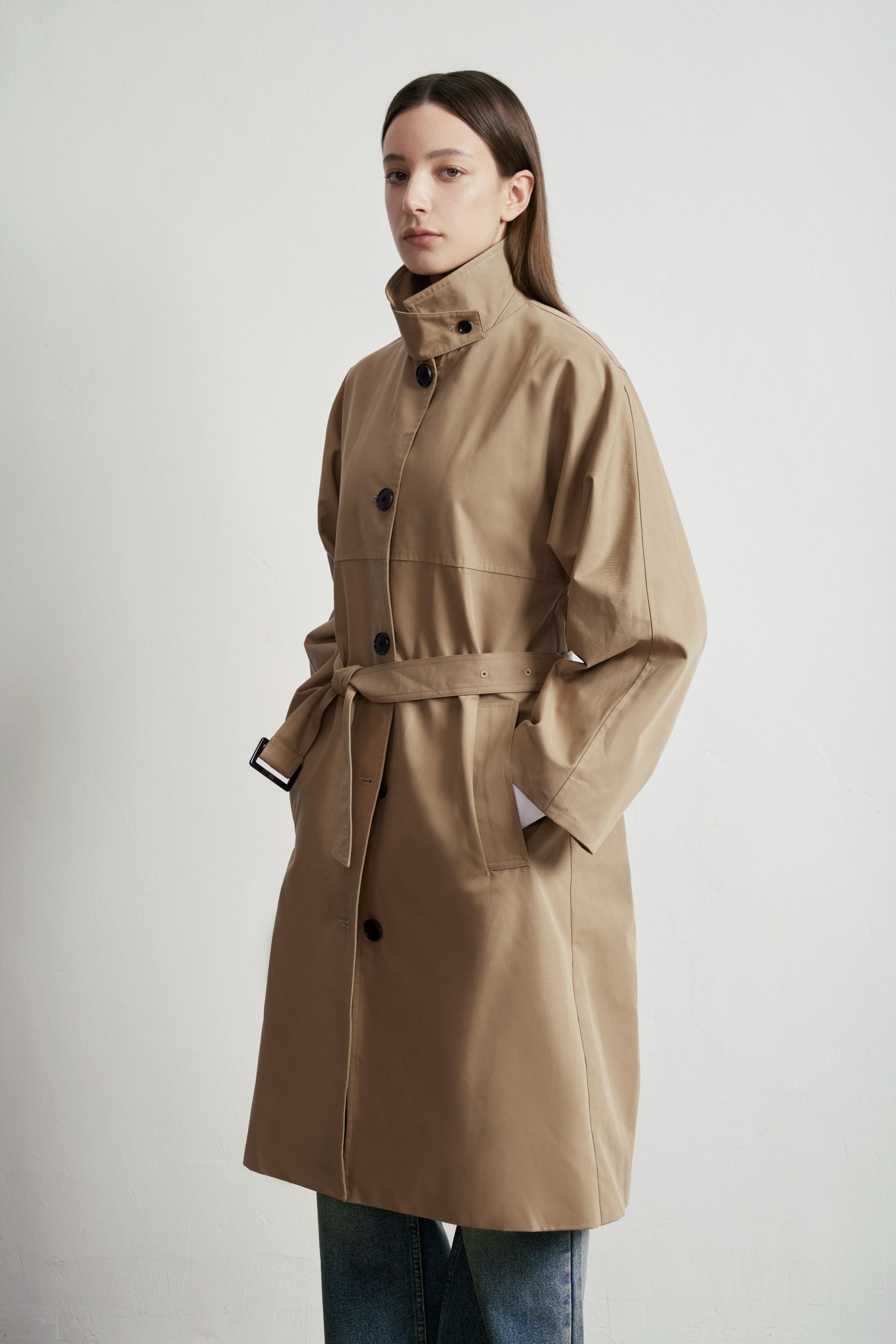 AMARA cotton trench coat (Sand)