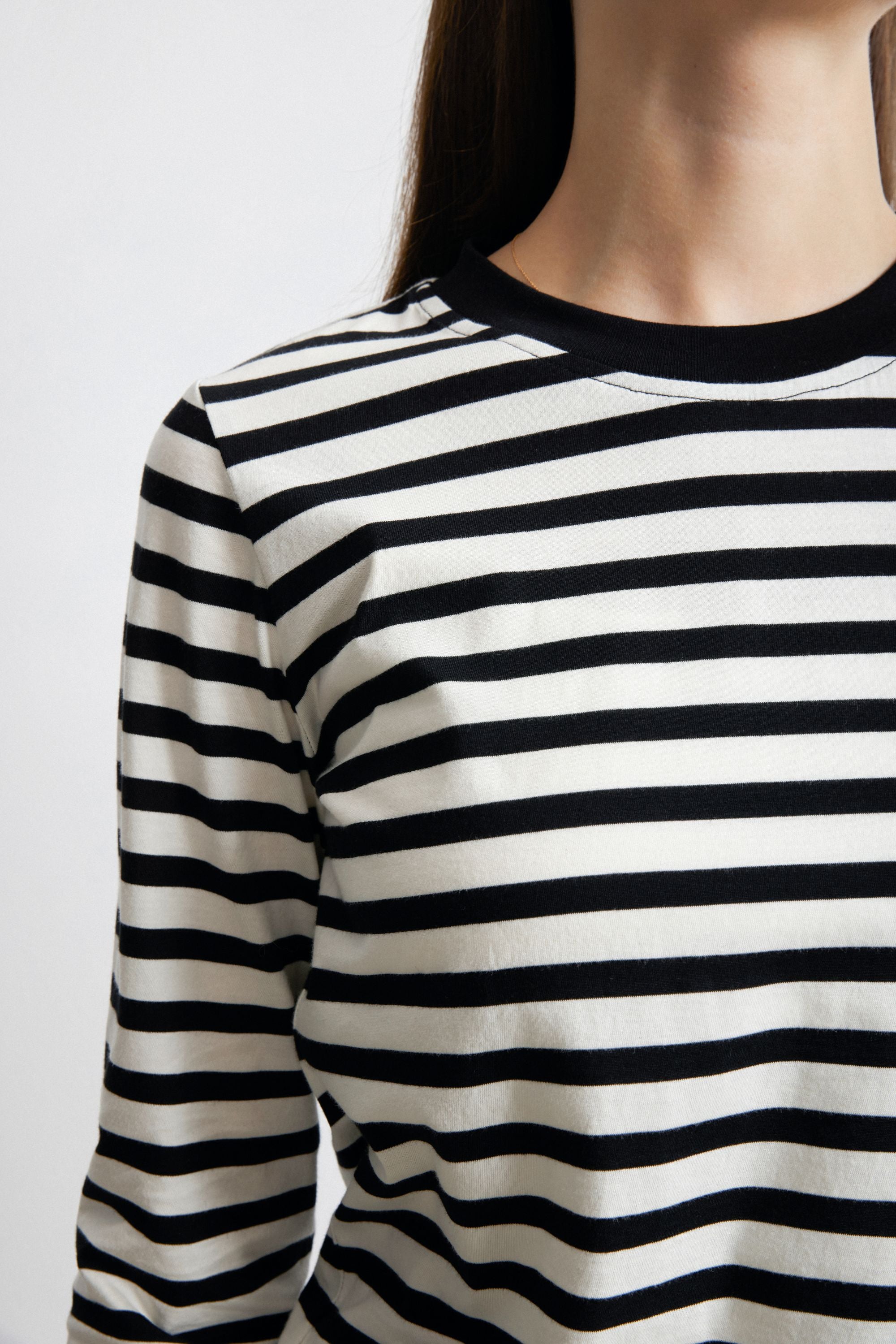 PIMA 2.0 cotton long tee (Black stripe)