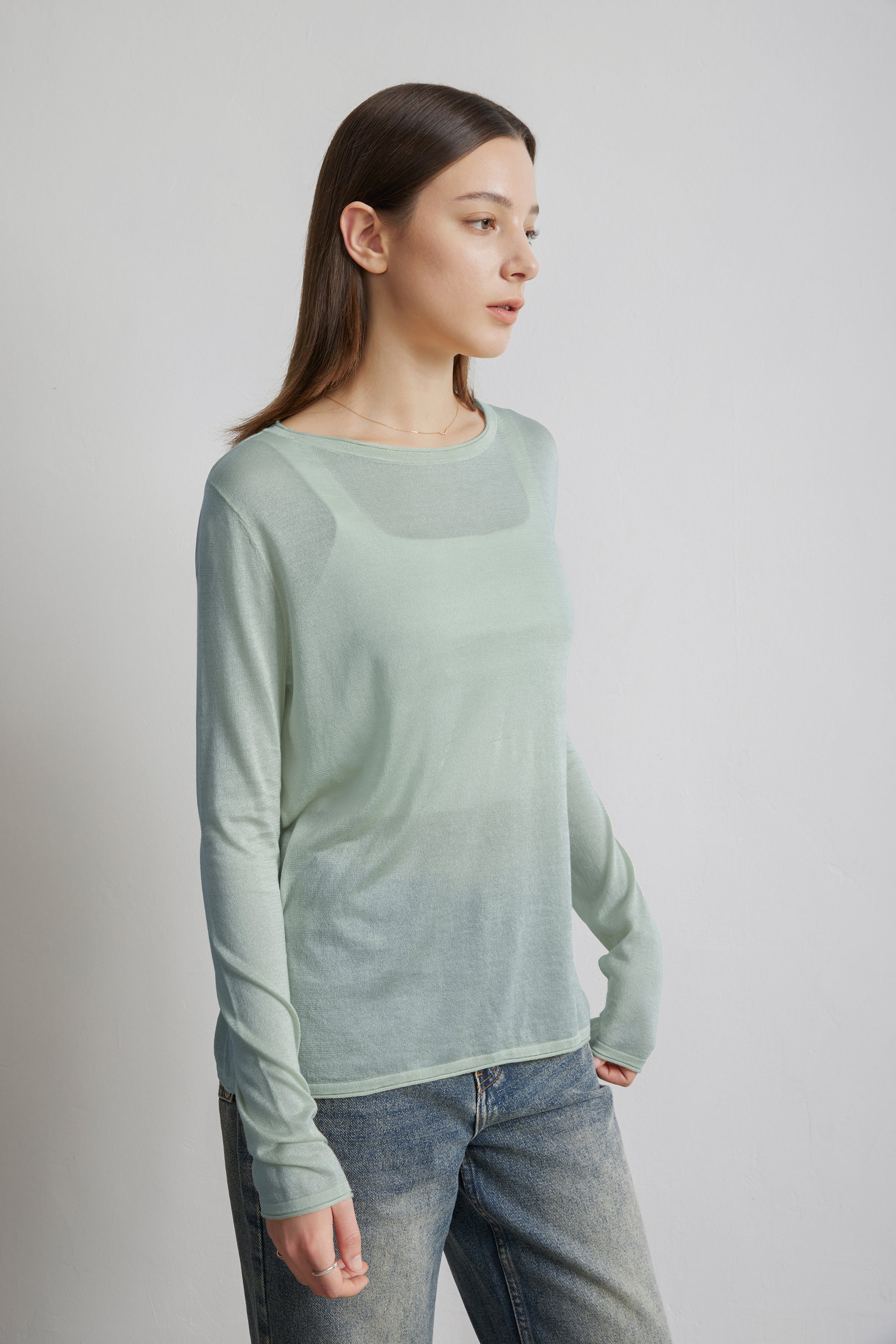 SHINE TENCEL blended top (Eton Green)