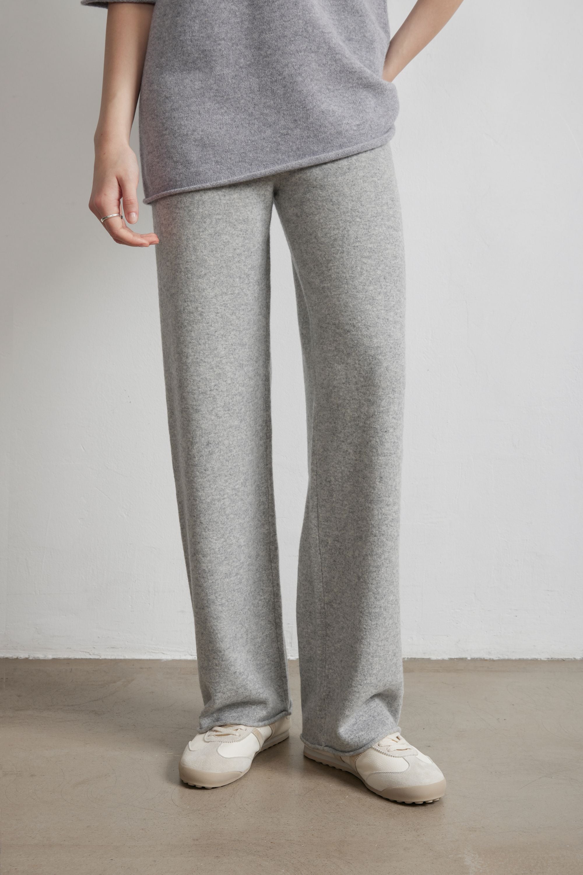 HILTON cashmere-blend pants (Grey)
