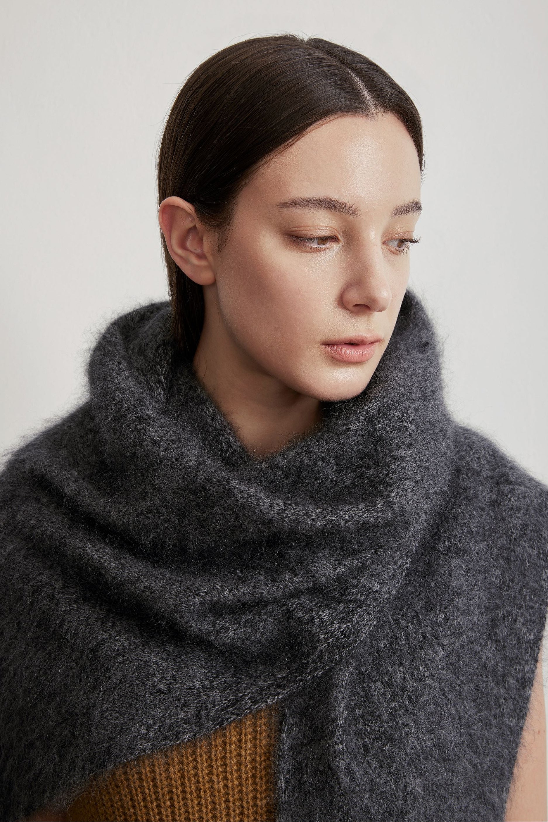 TIGER 2.0 merino wool scarf (Grey)