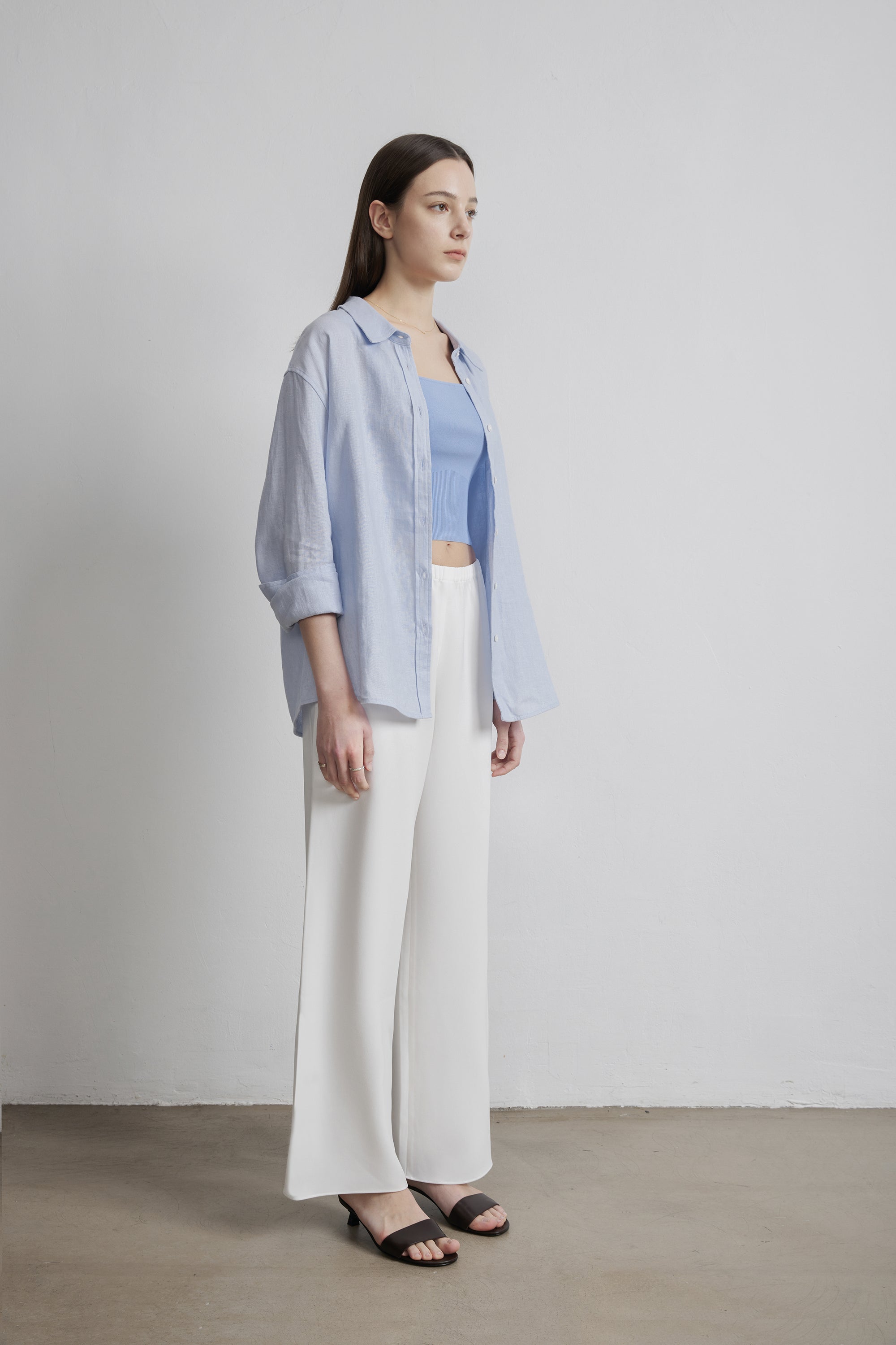 ROSEMARY 平紋針織上衣 (淡藍色) 