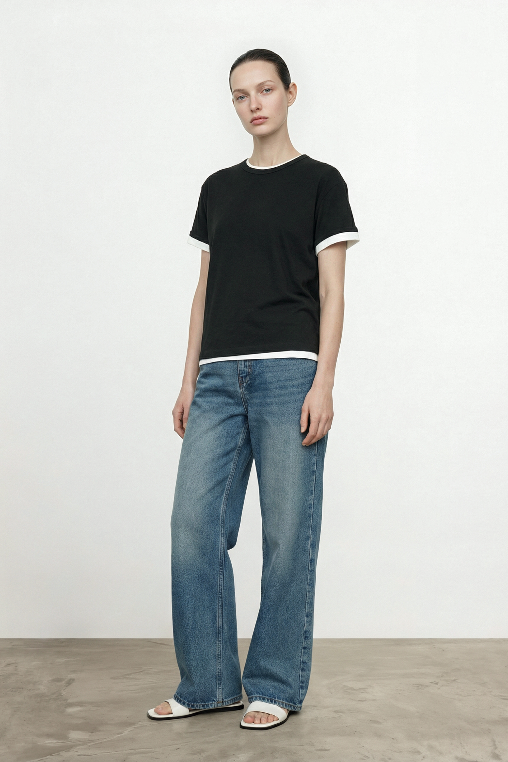 EASI 棉質上衣（黑色）