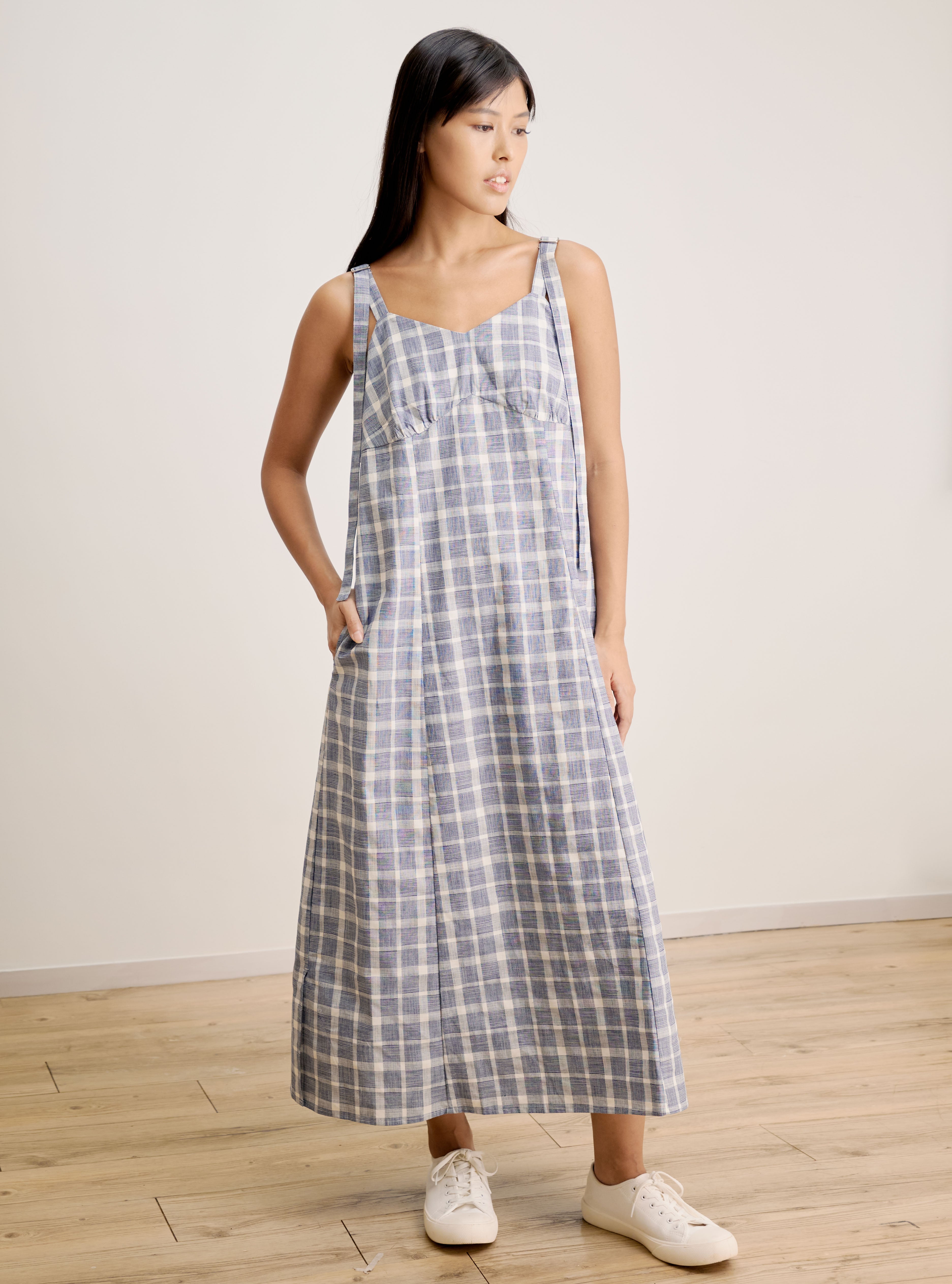 NINI cotton maxi dress (Tweed)