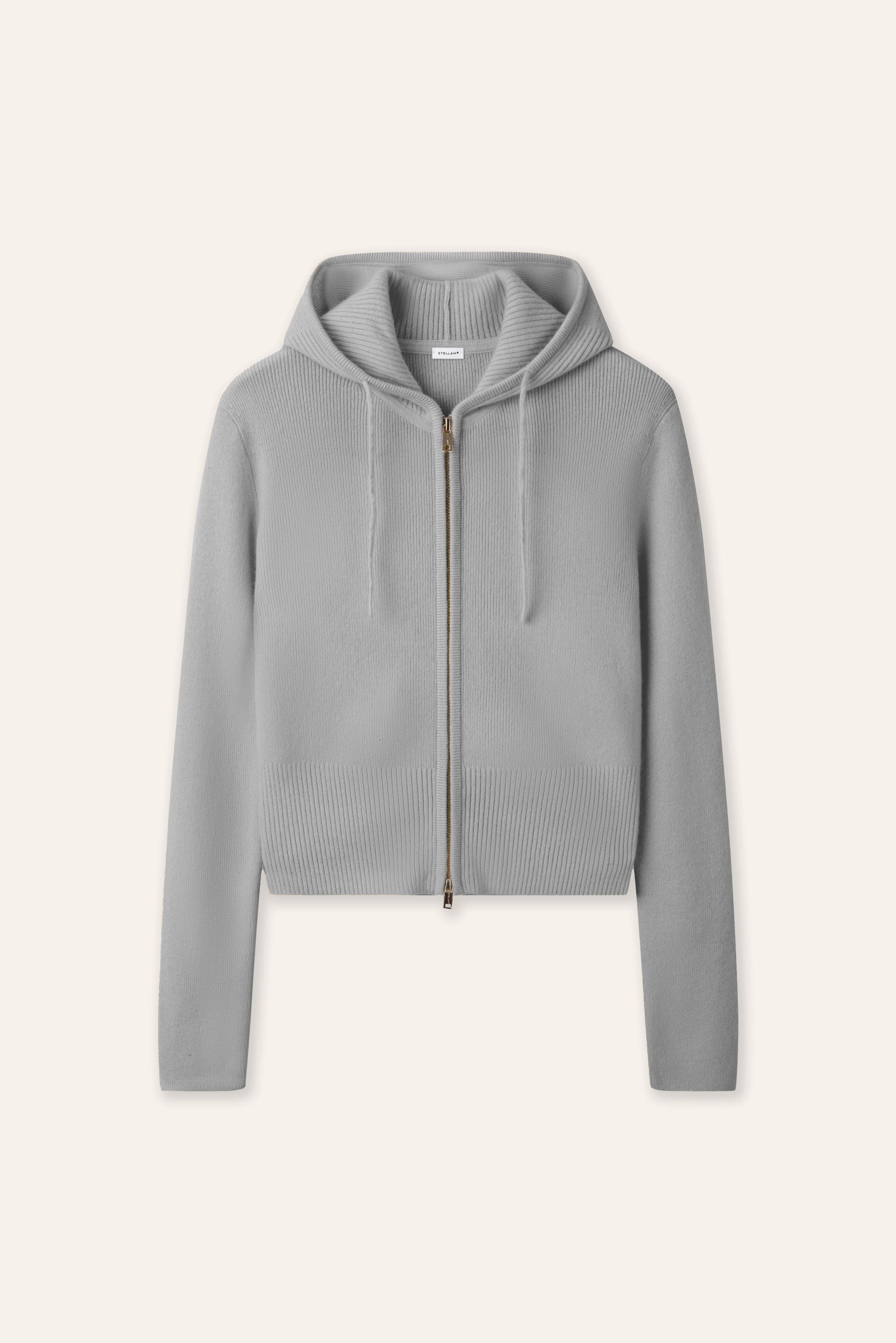 VERENA cotton zip-up jacket (Grey)