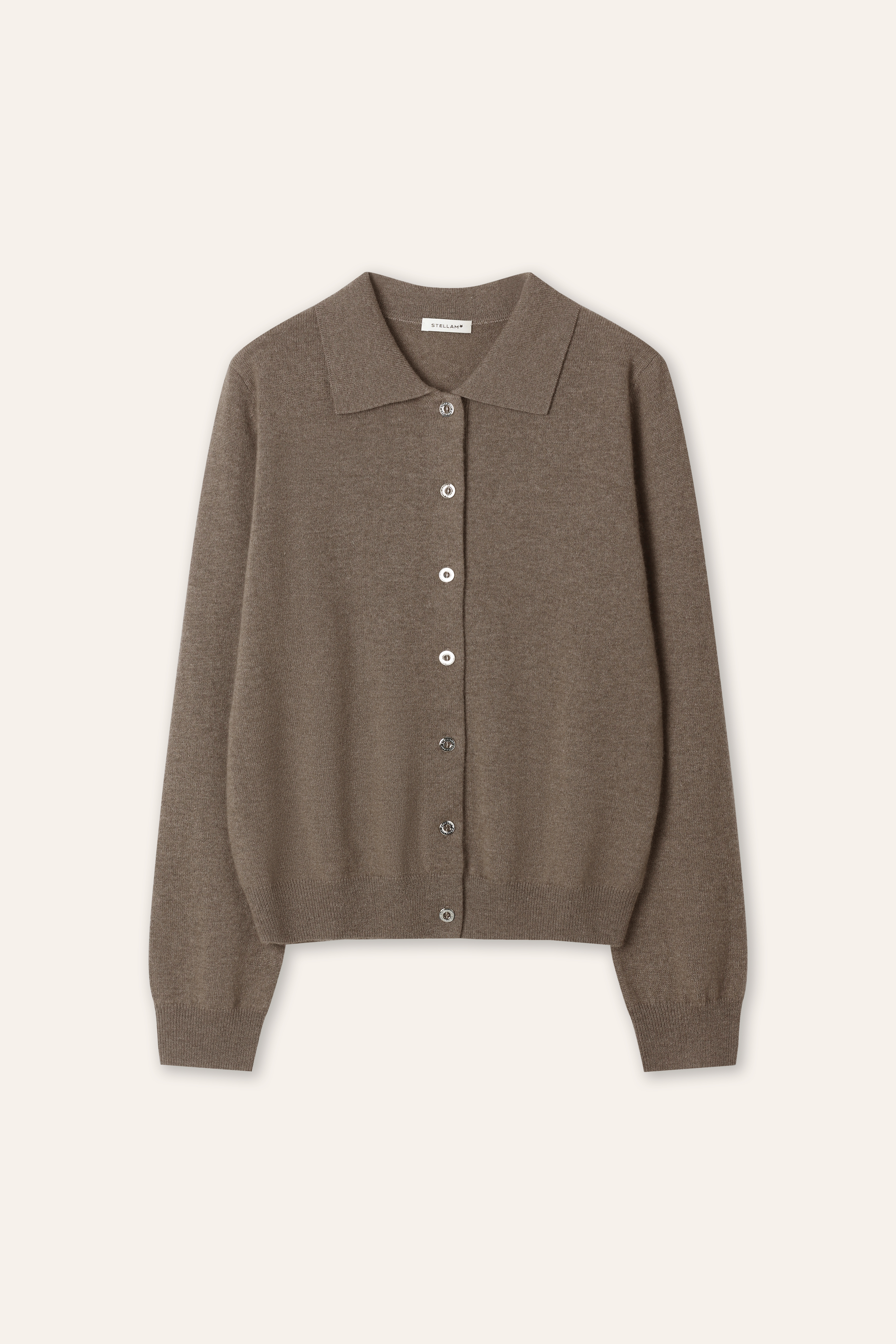 BICA cashmere-blended wool cardigan (Taupe)