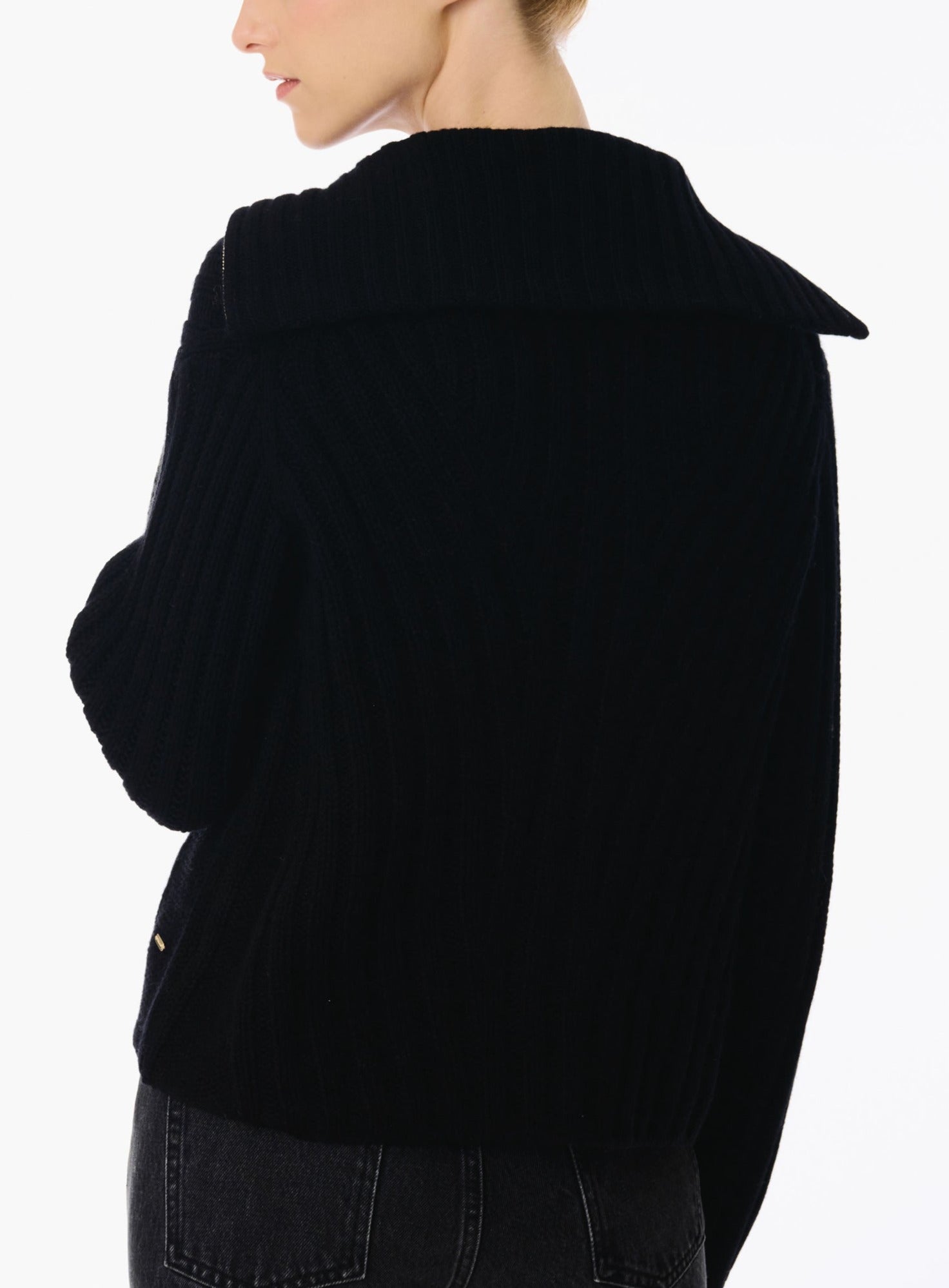 CATHY wool zip jacket (Black) - STELLAM