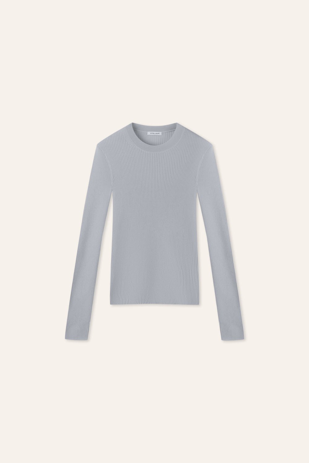 CINDY 2.0 superfine knit crew top (Pale blue) - STELLAM