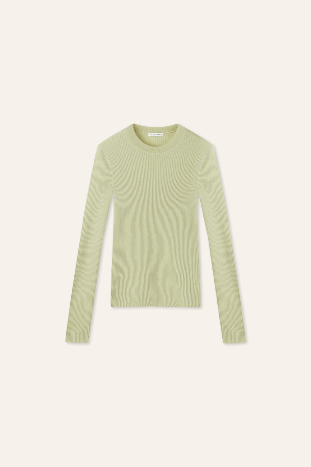 CINDY 2.0 superfine knit crew top (Sage) - STELLAM