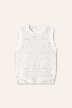 CYAN heather cotton tank top (White)