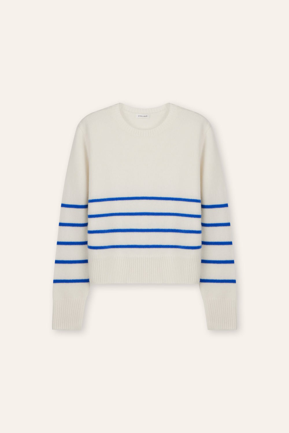 DECEMBER cashmere-blended sweater (Blue Stripe) - STELLAM