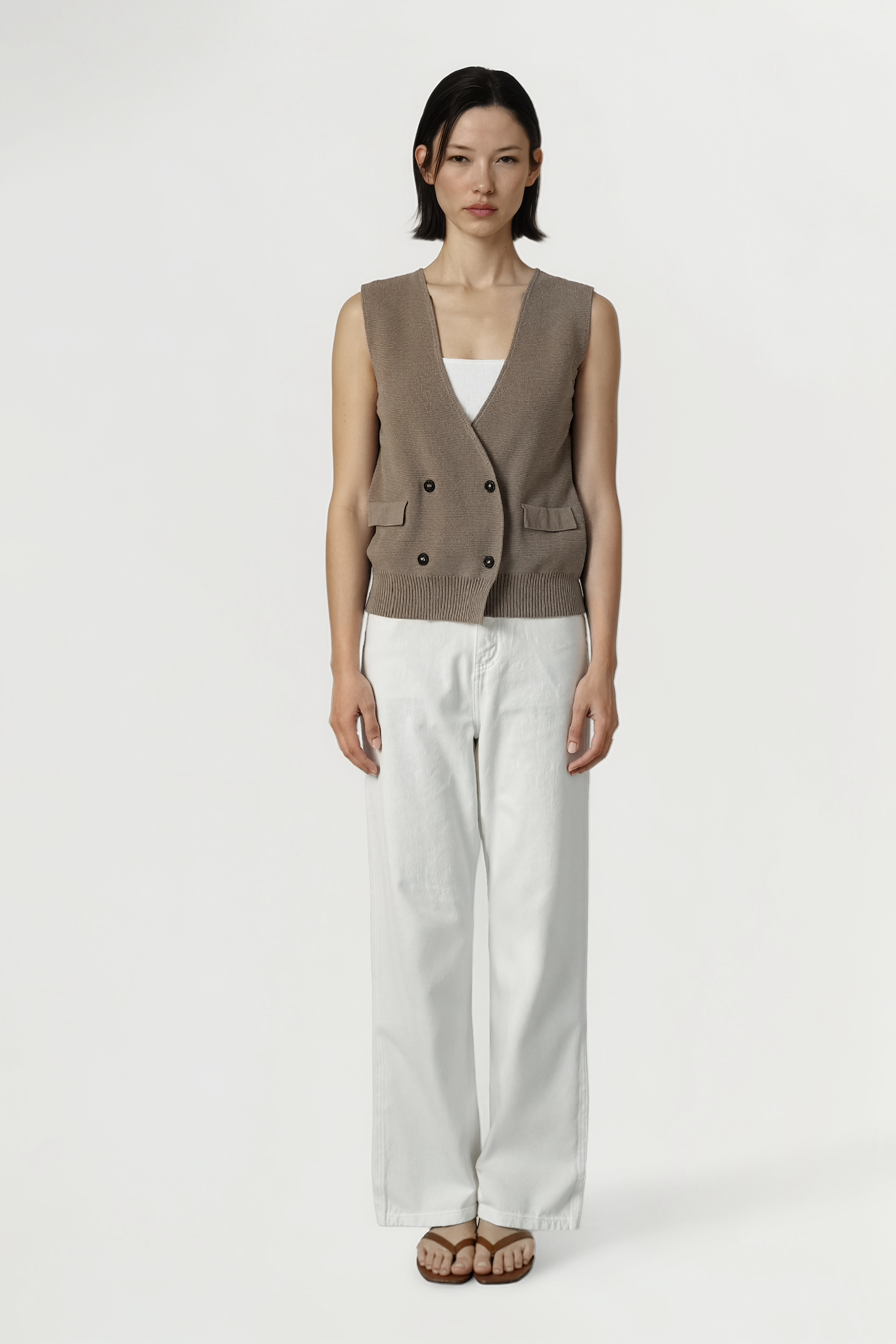 CIAO cotton gilet (Khaki)