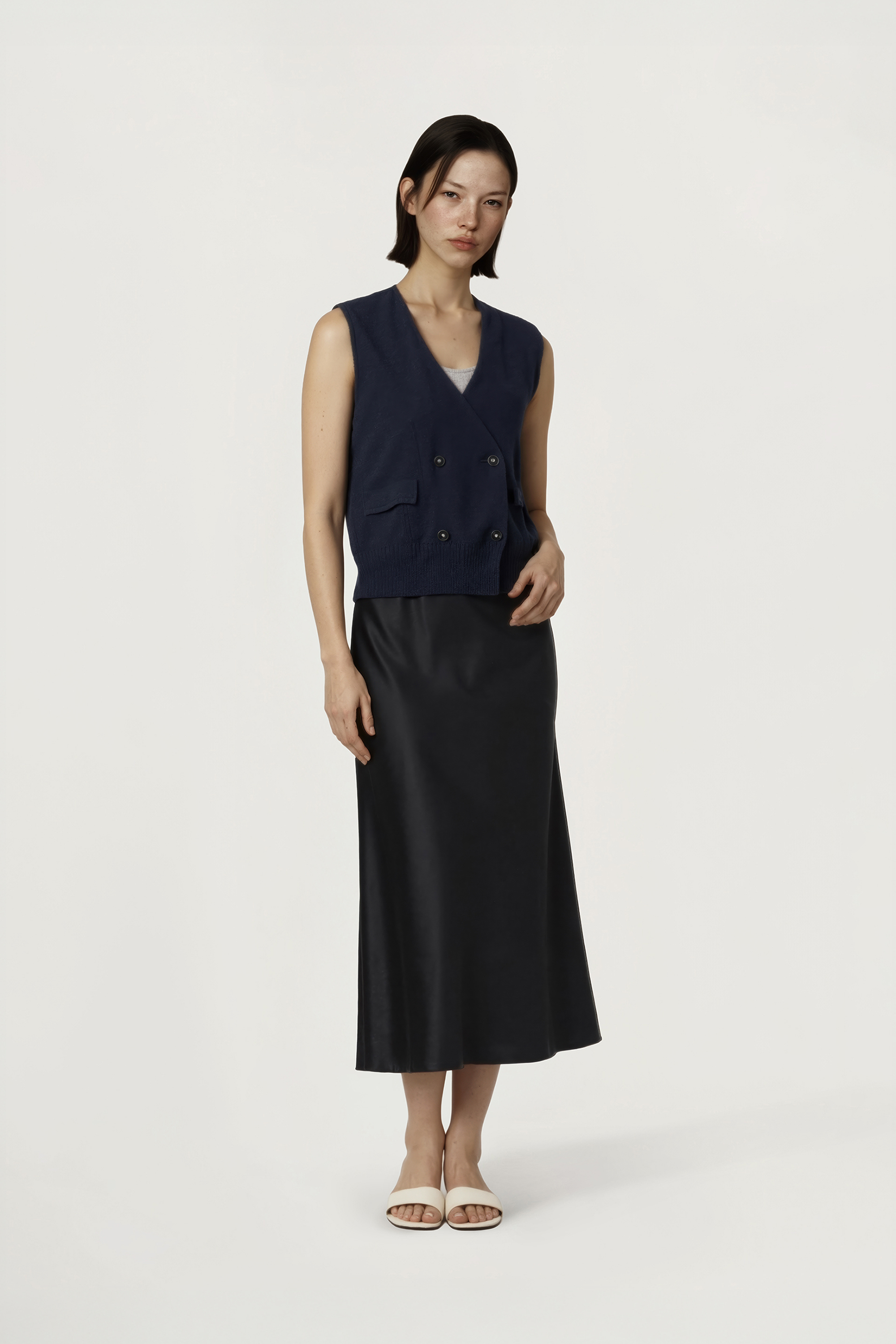 CIAO cotton gilet (Navy)