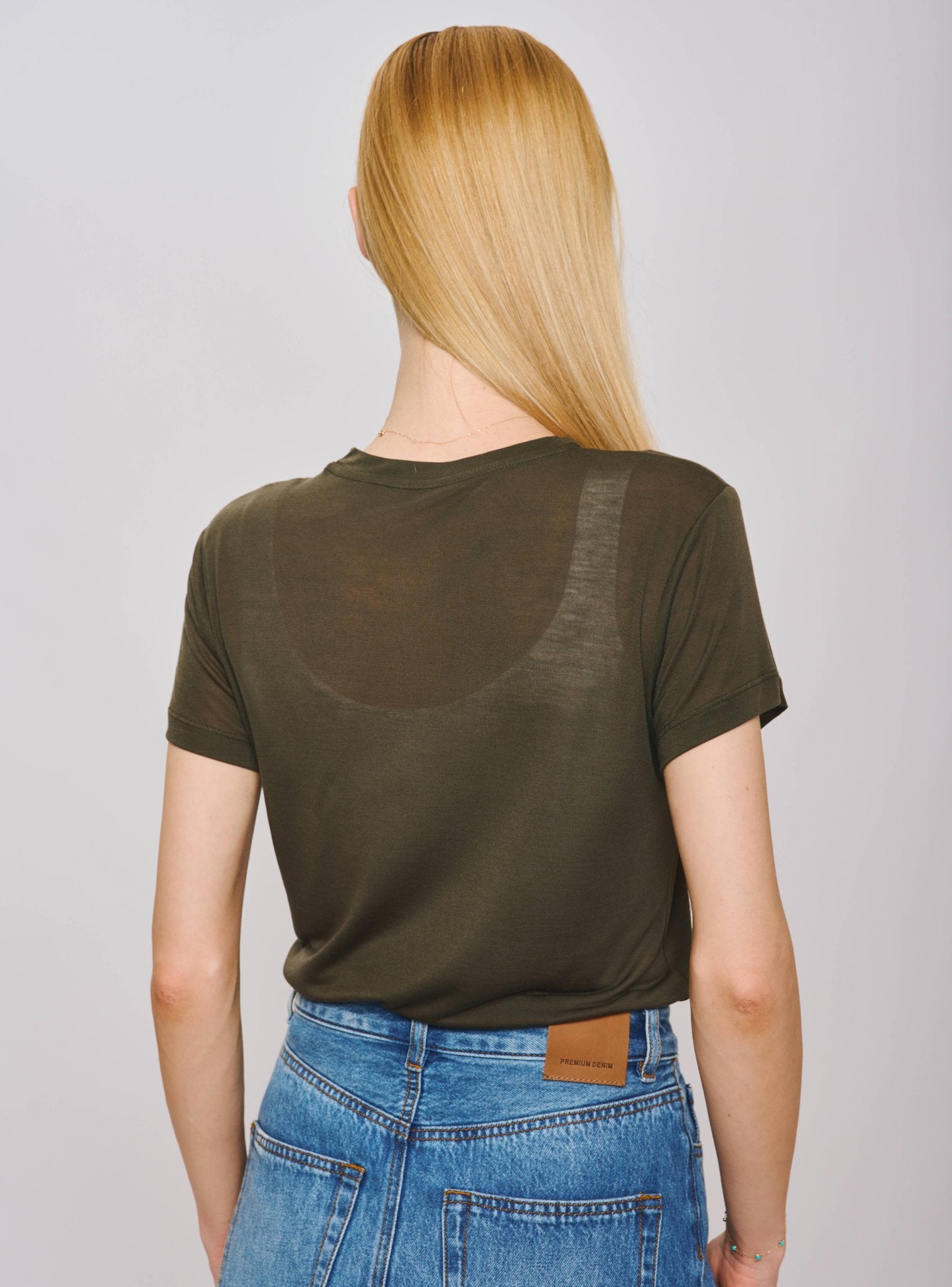 ECO Tencel tee (Army green) - STELLAM