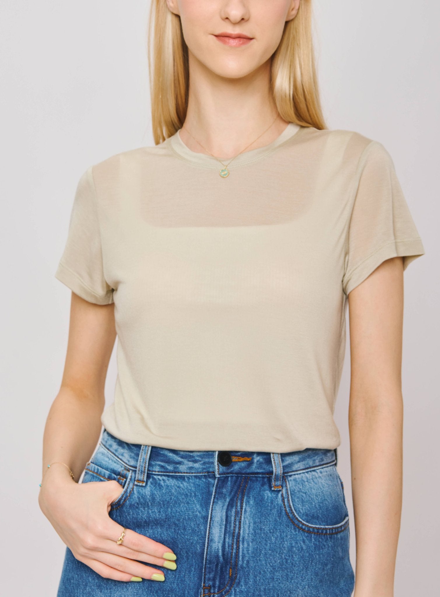 ECO Tencel tee (Sage) - STELLAM