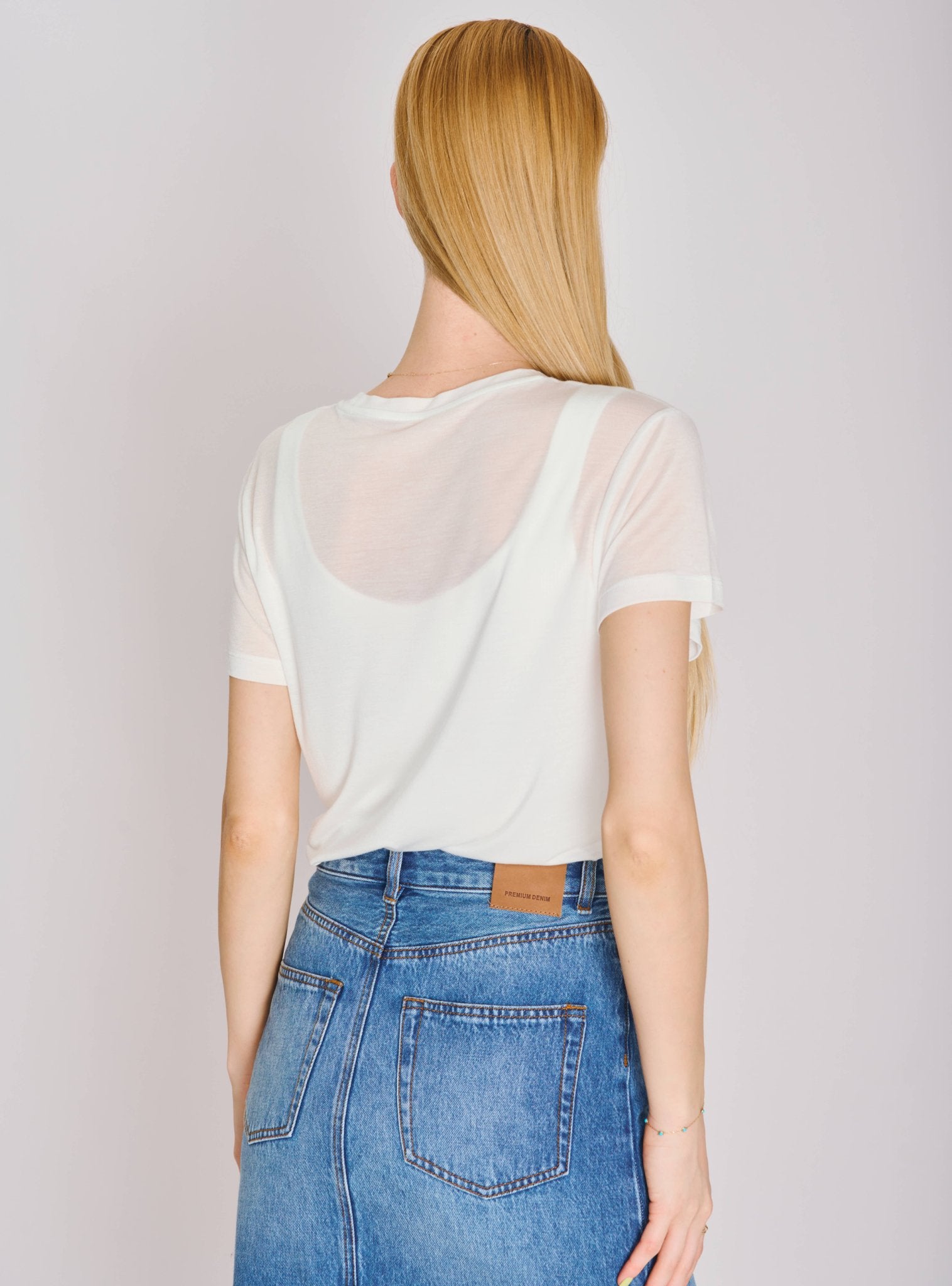 ECO Tencel tee (White) - STELLAM