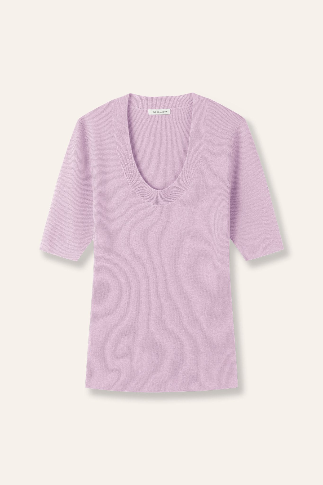 EVA crew mid-sleeve pullover (Lilac) - STELLAM