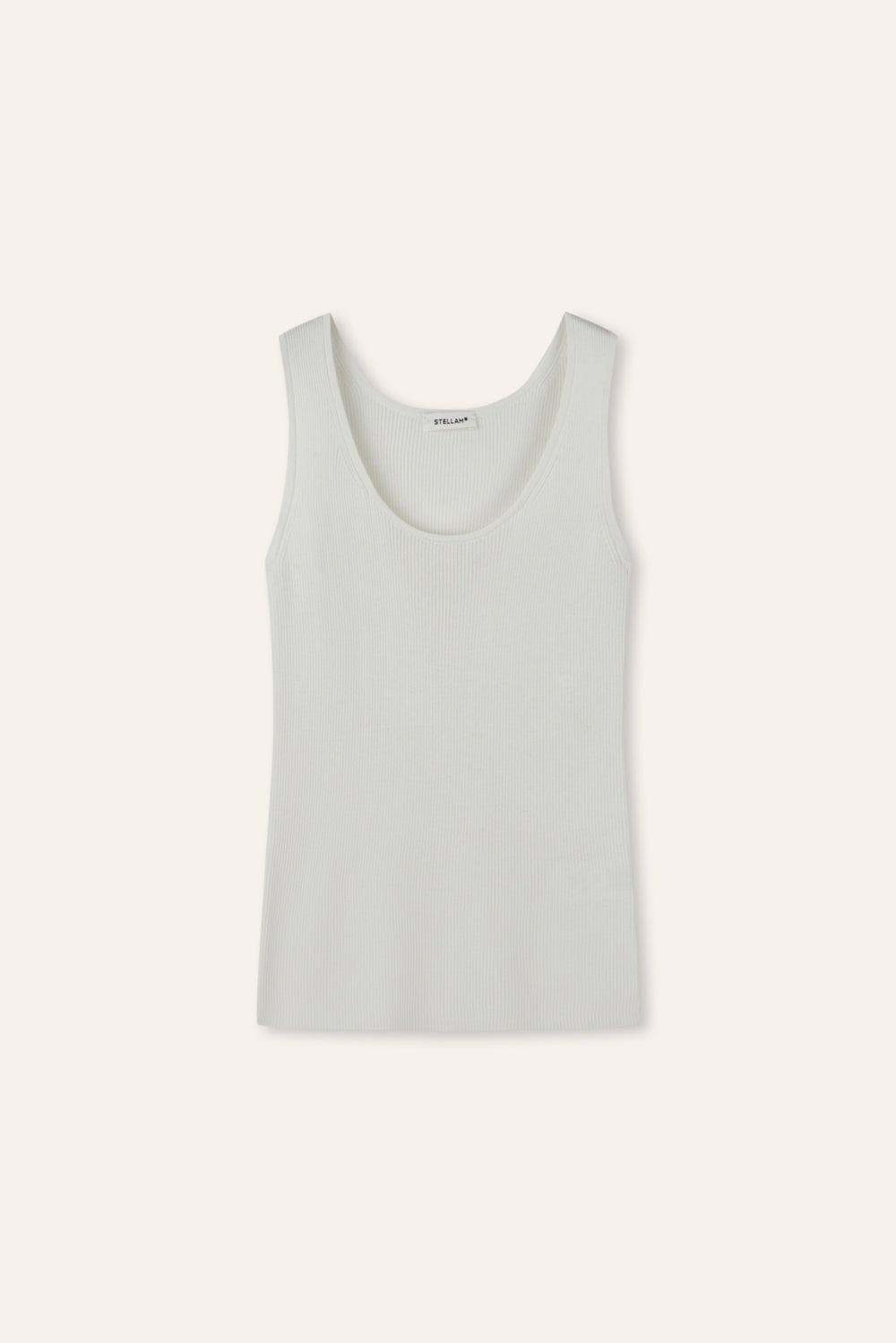 FENYA silk knit tank (White) - STELLAM