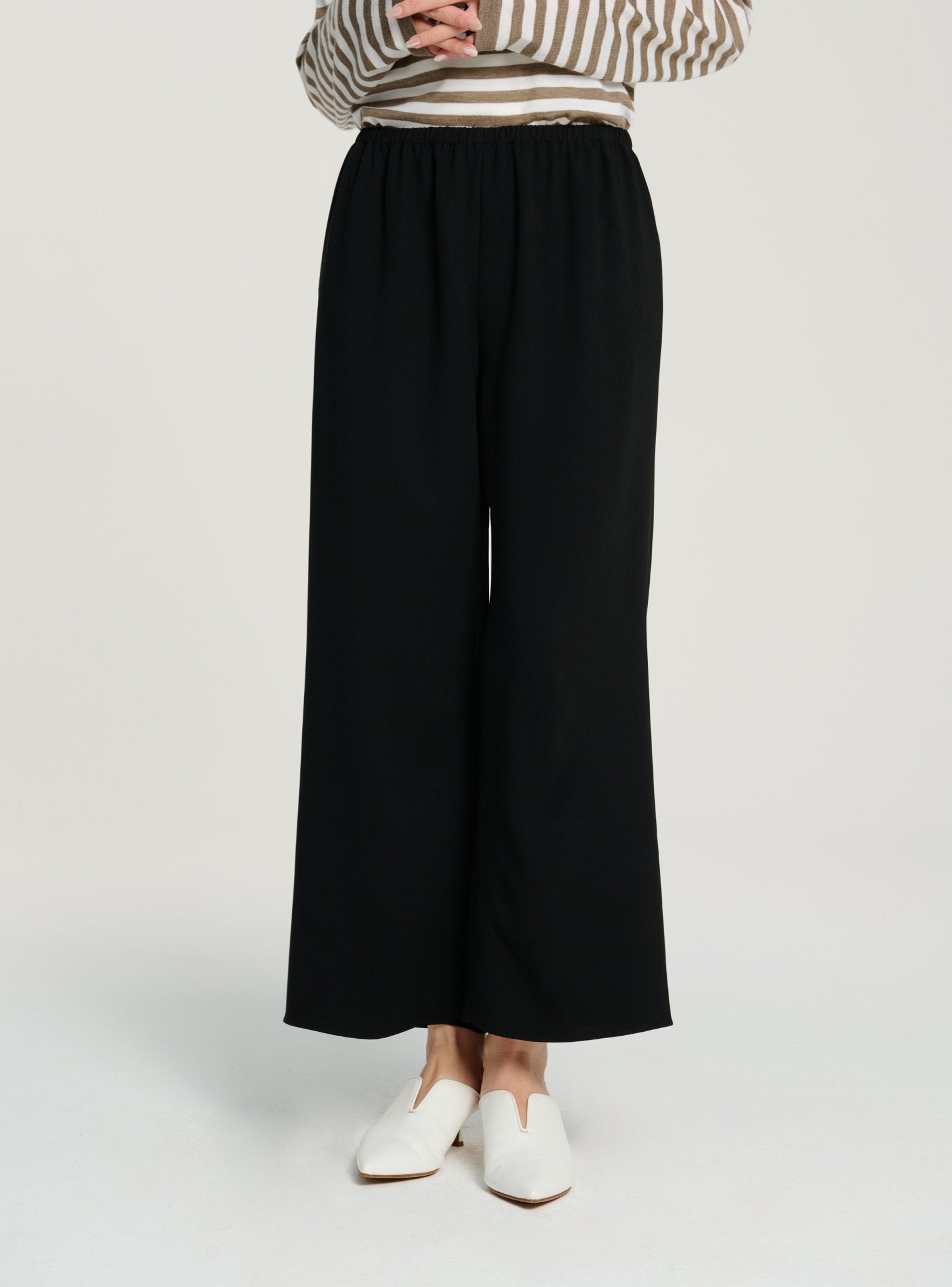 GALA-CROPPED pants (Black) - STELLAM