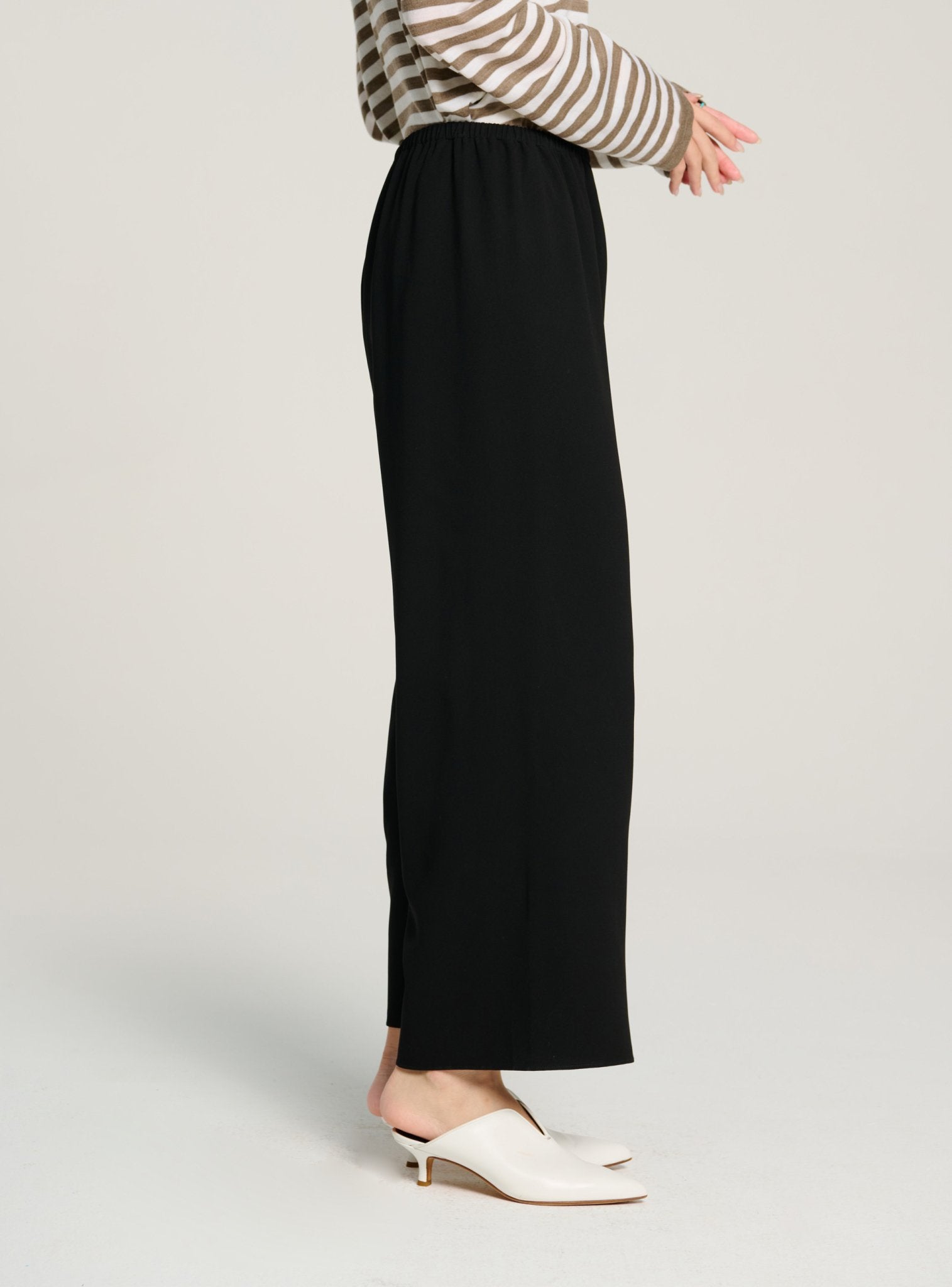 GALA-CROPPED pants (Black) - STELLAM