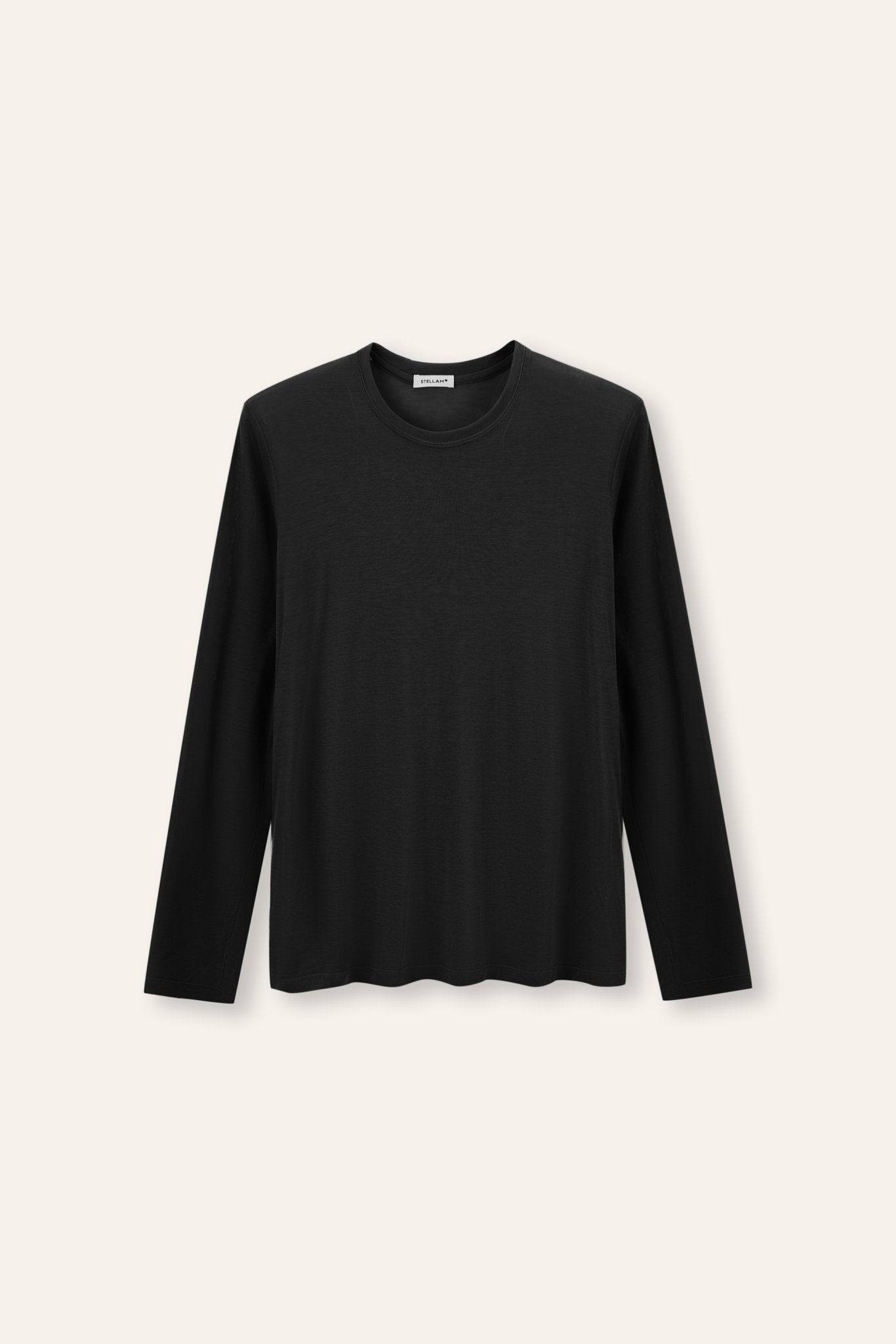 IRIS TENCEL easy-care top (Black) - STELLAM