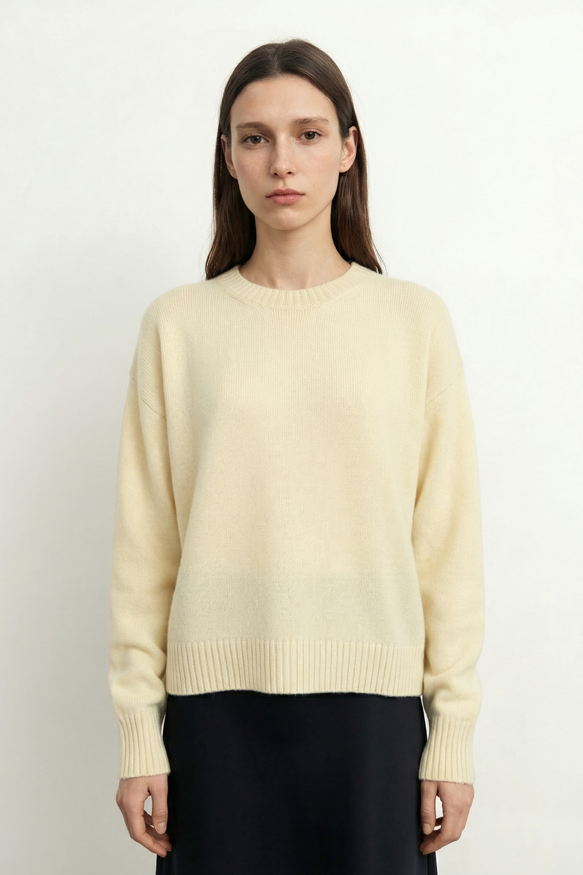 ISA羊絨衫（淺黃色）