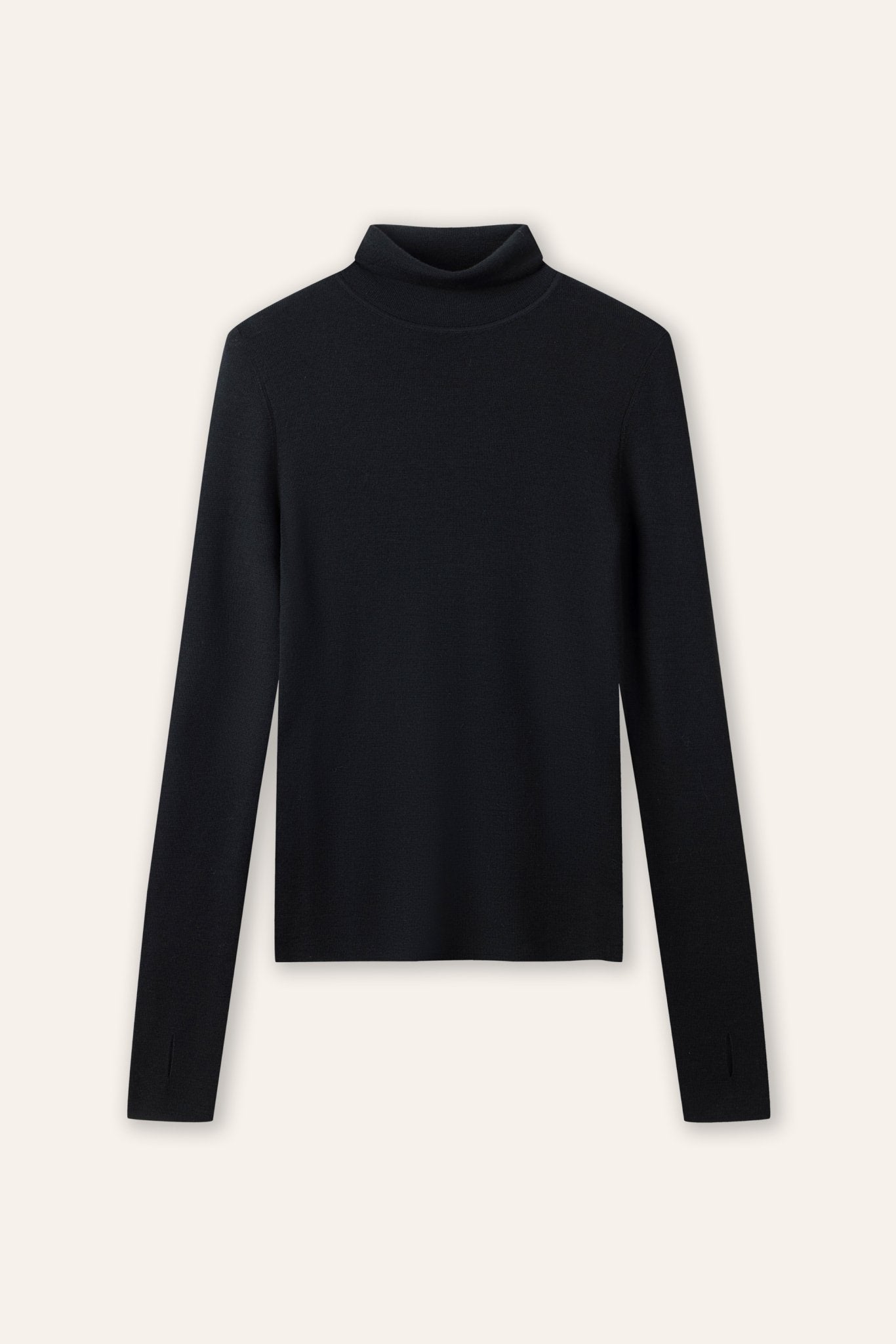 KENDELL wool turtleneck sweater (Black) - STELLAM