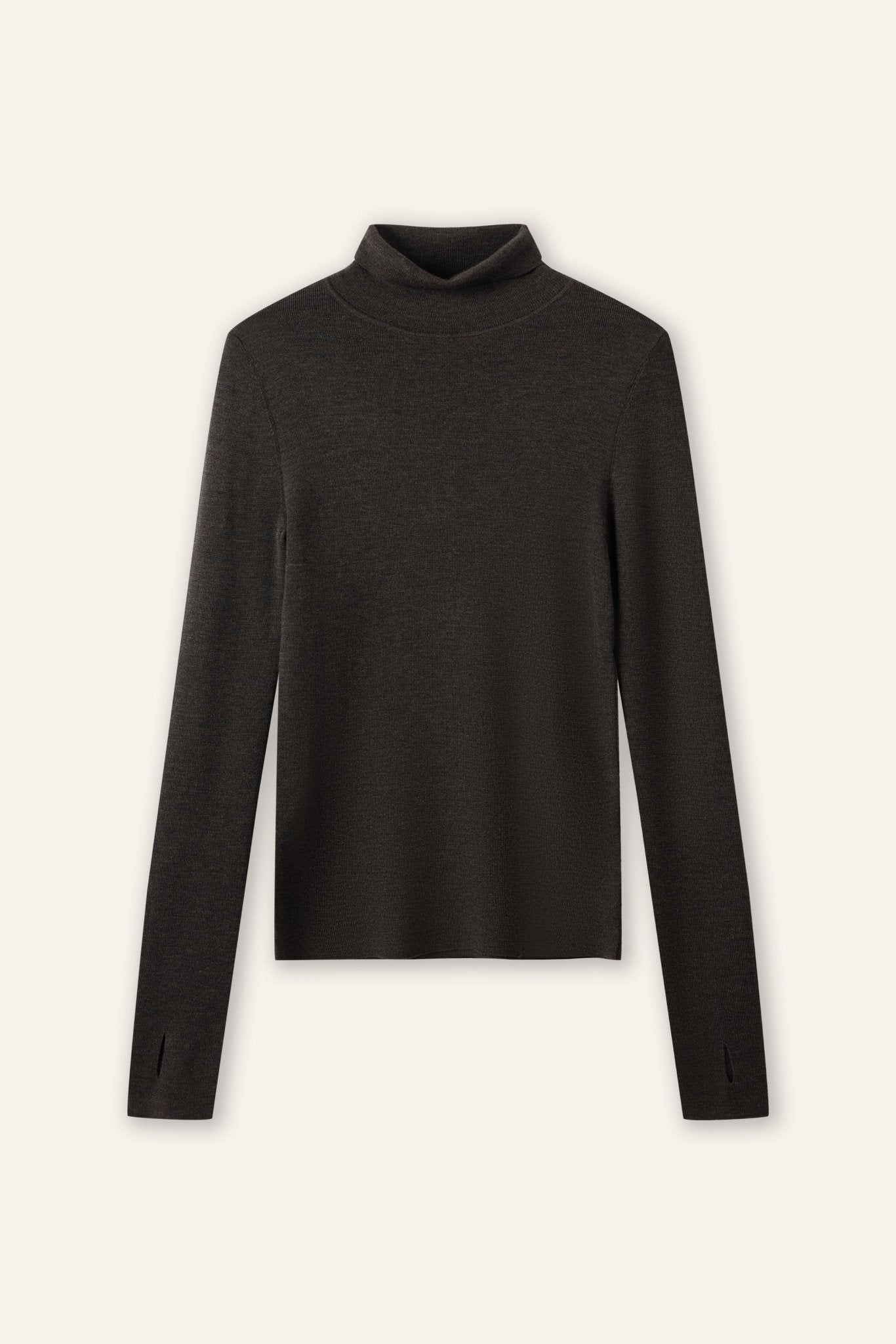 KENDELL wool turtleneck sweater (Brown) - STELLAM