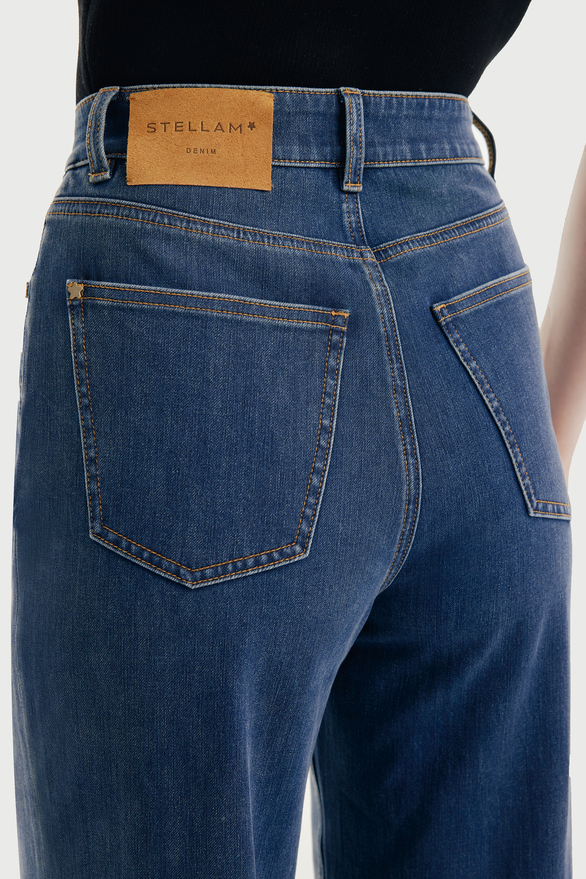 KENT washed wide-leg jeans (Denim blue)