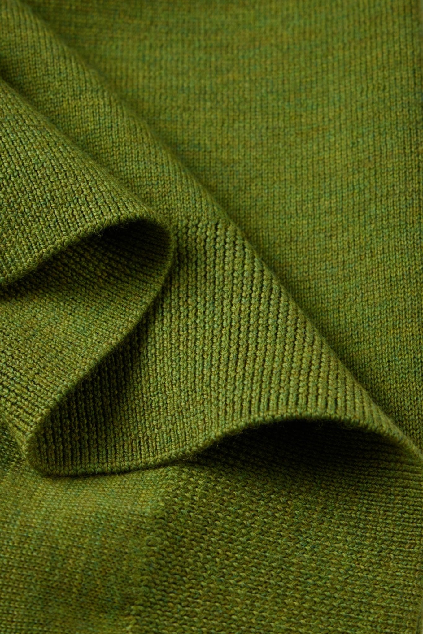 LA half-zip wool sweater (Olive) - STELLAM