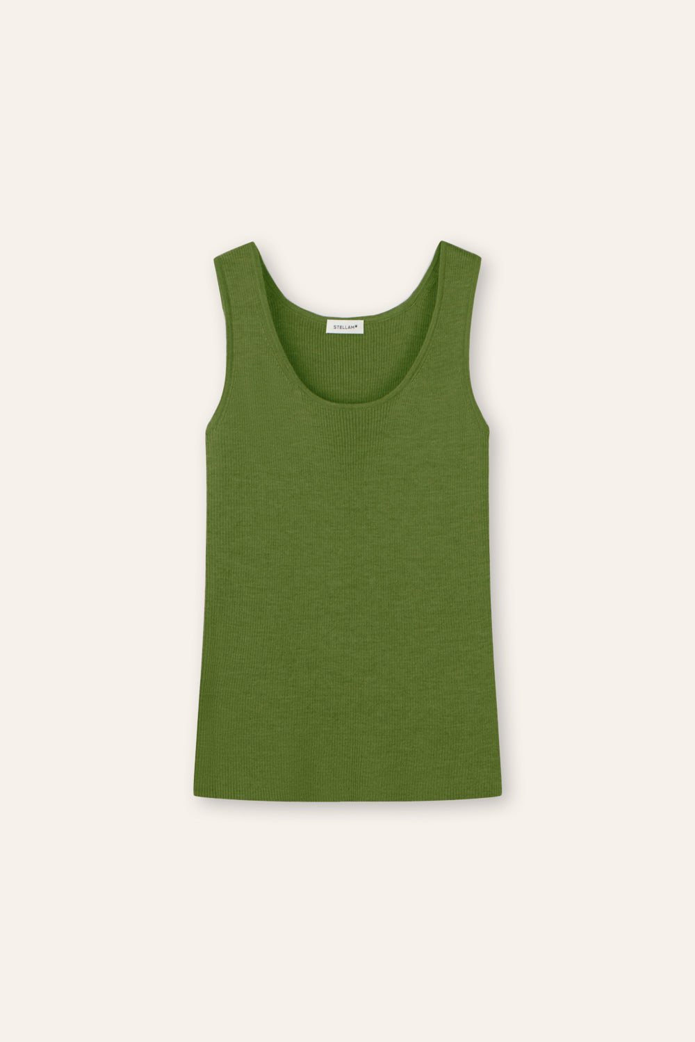 LENYA silk tank top (Olive) - STELLAM