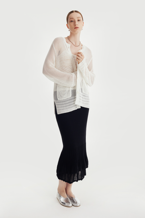 LILIAN TENCEL cardigan (White)