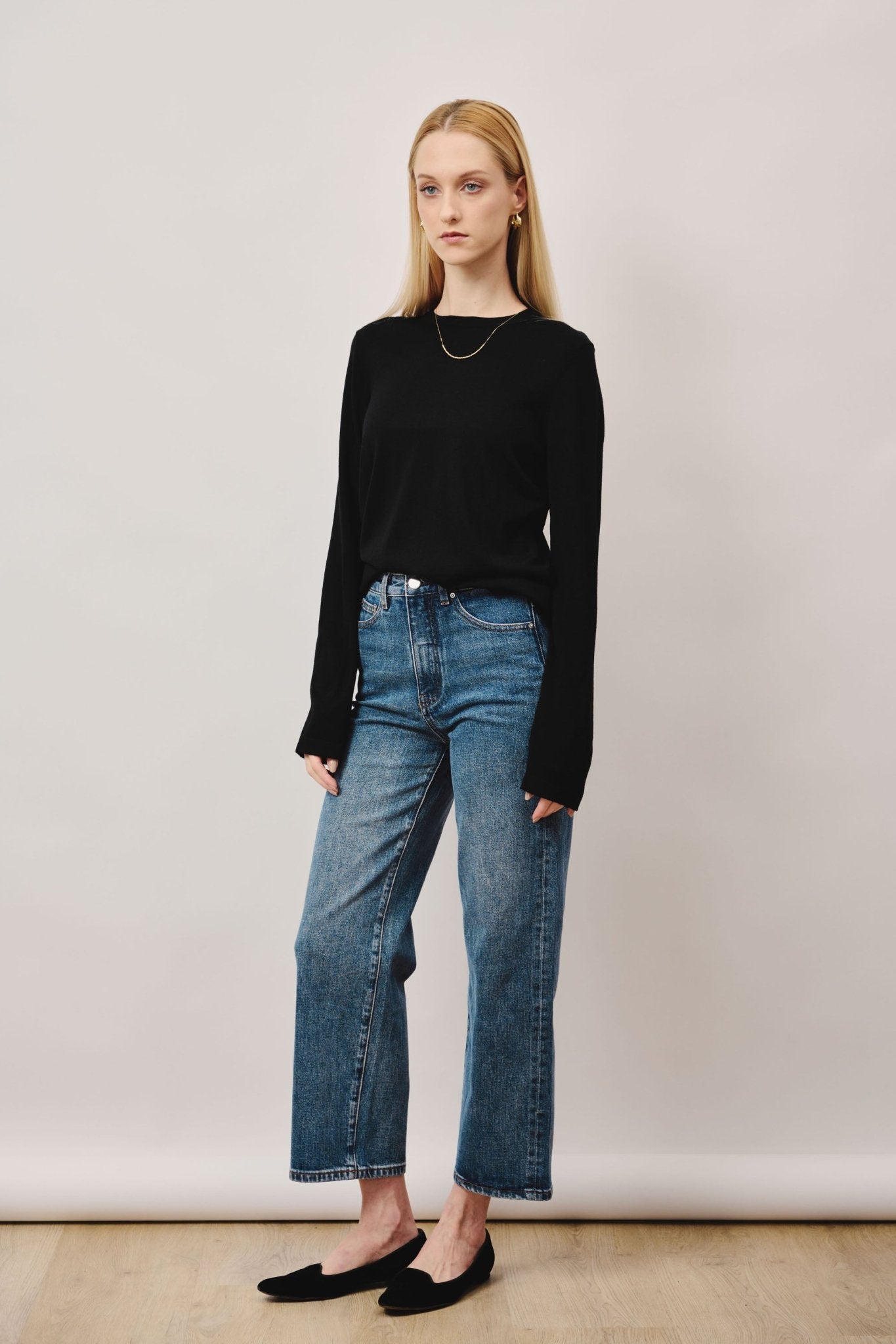 LISA wool top (Black) - STELLAM