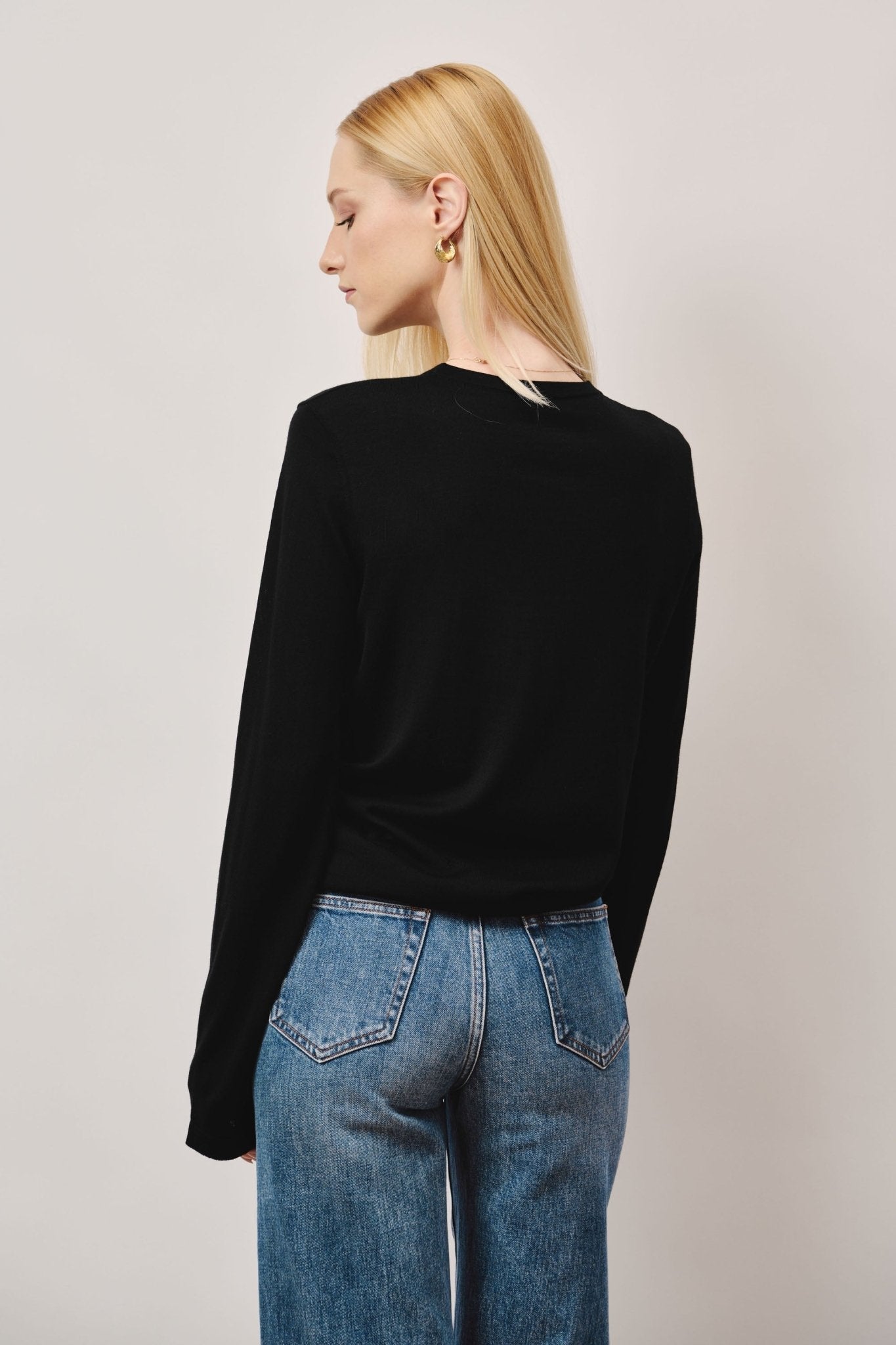 LISA wool top (Black) - STELLAM