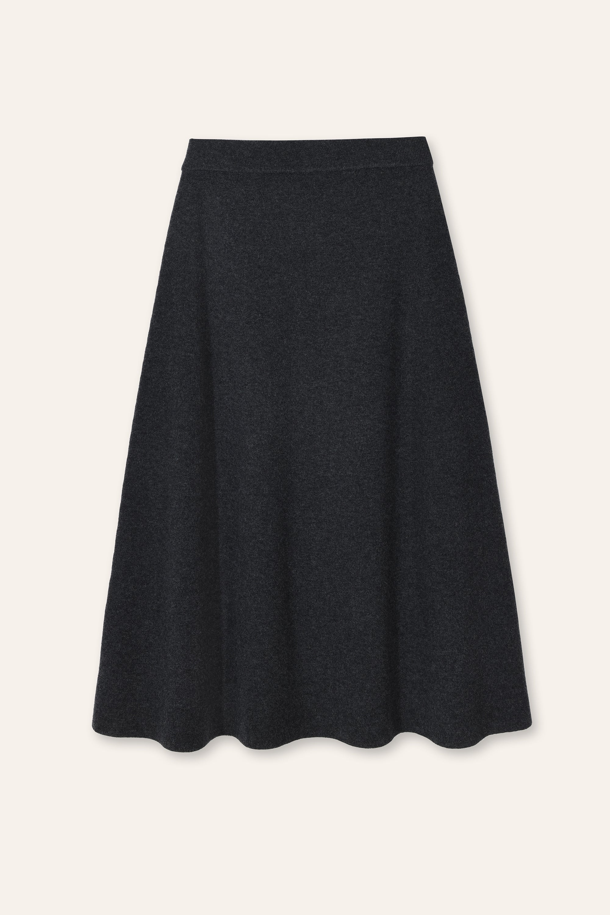 MALA wool midi skirt (Dark grey)