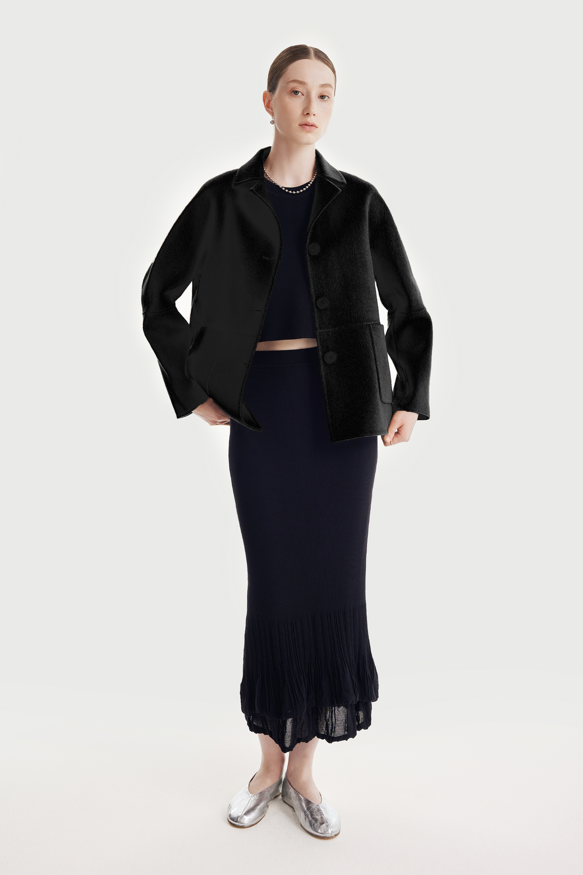 MARCO camel-blended jacket (Black)