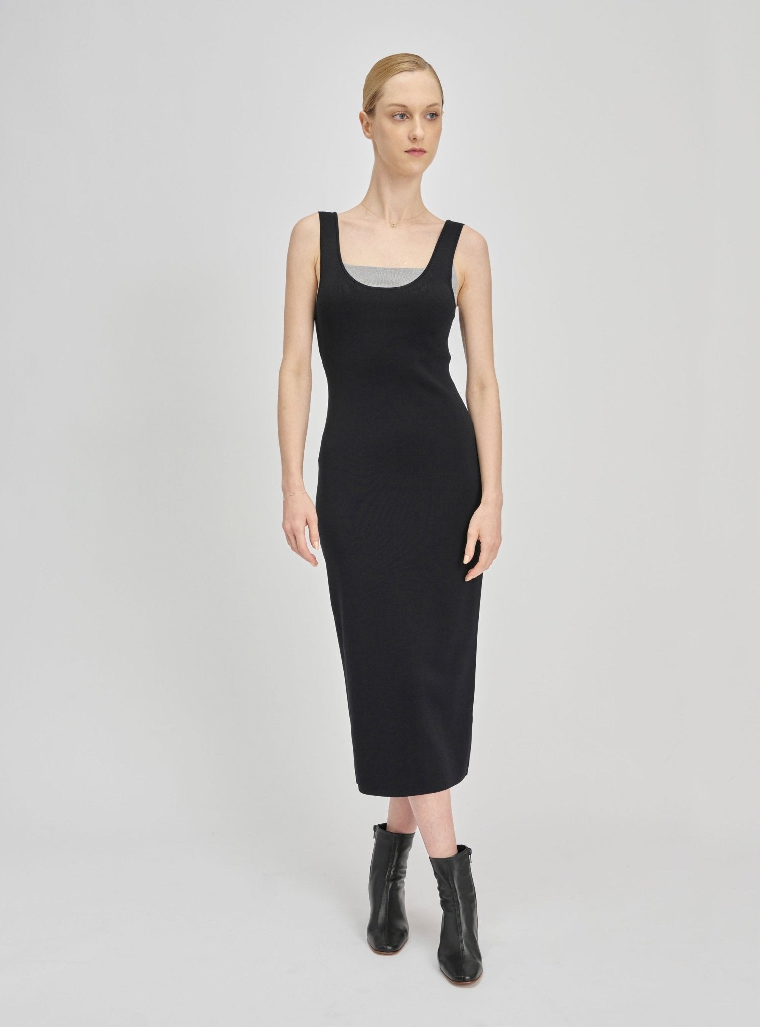 MELISSA knit dress (Black) - STELLAM